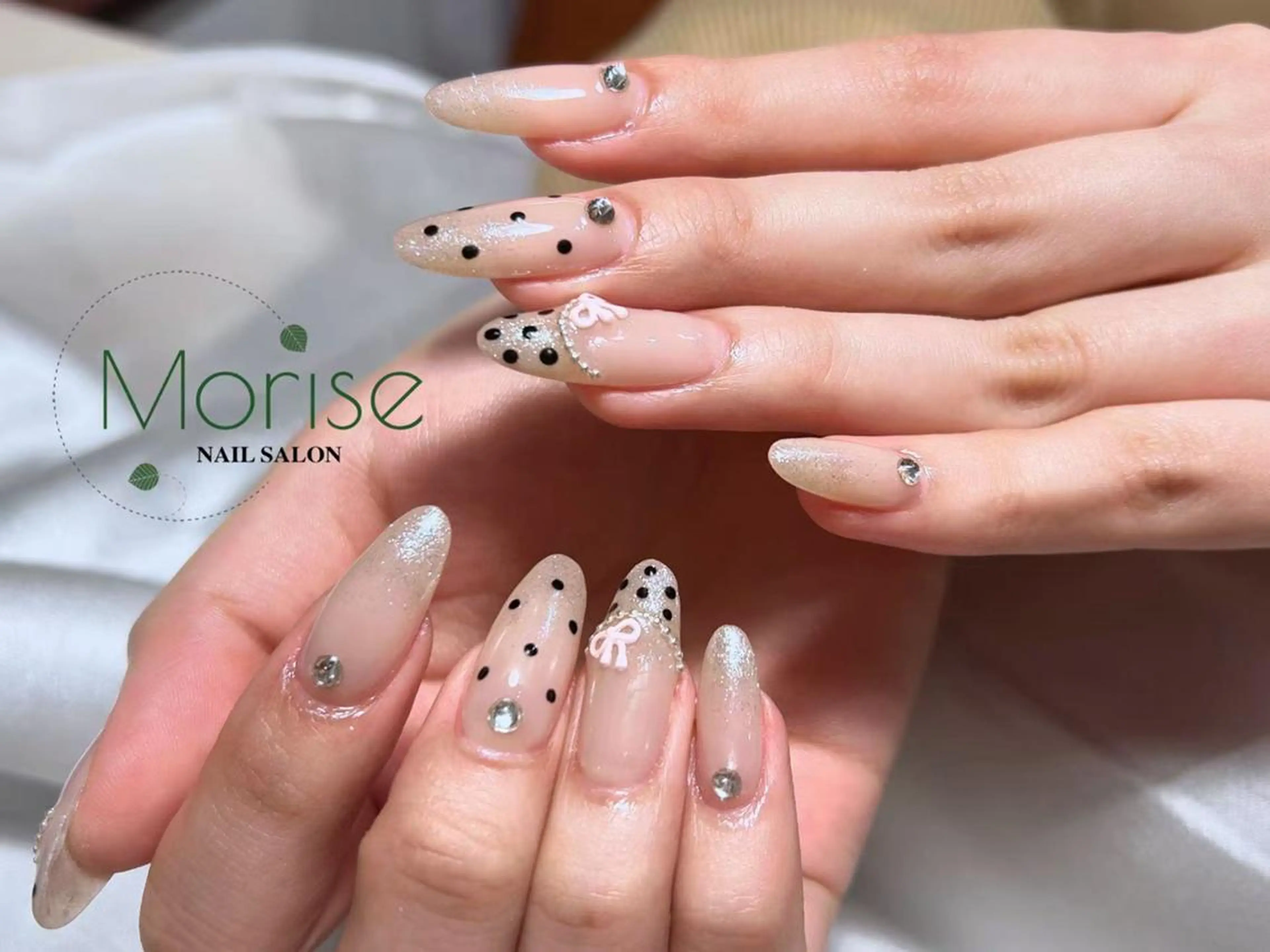 ネイル 長さ出し フレンチネイル ジェルネイル マグネットネイル ミラーネイル ハンドネイル ハンドケア MoriseNail 原宿店のネイルデザイン