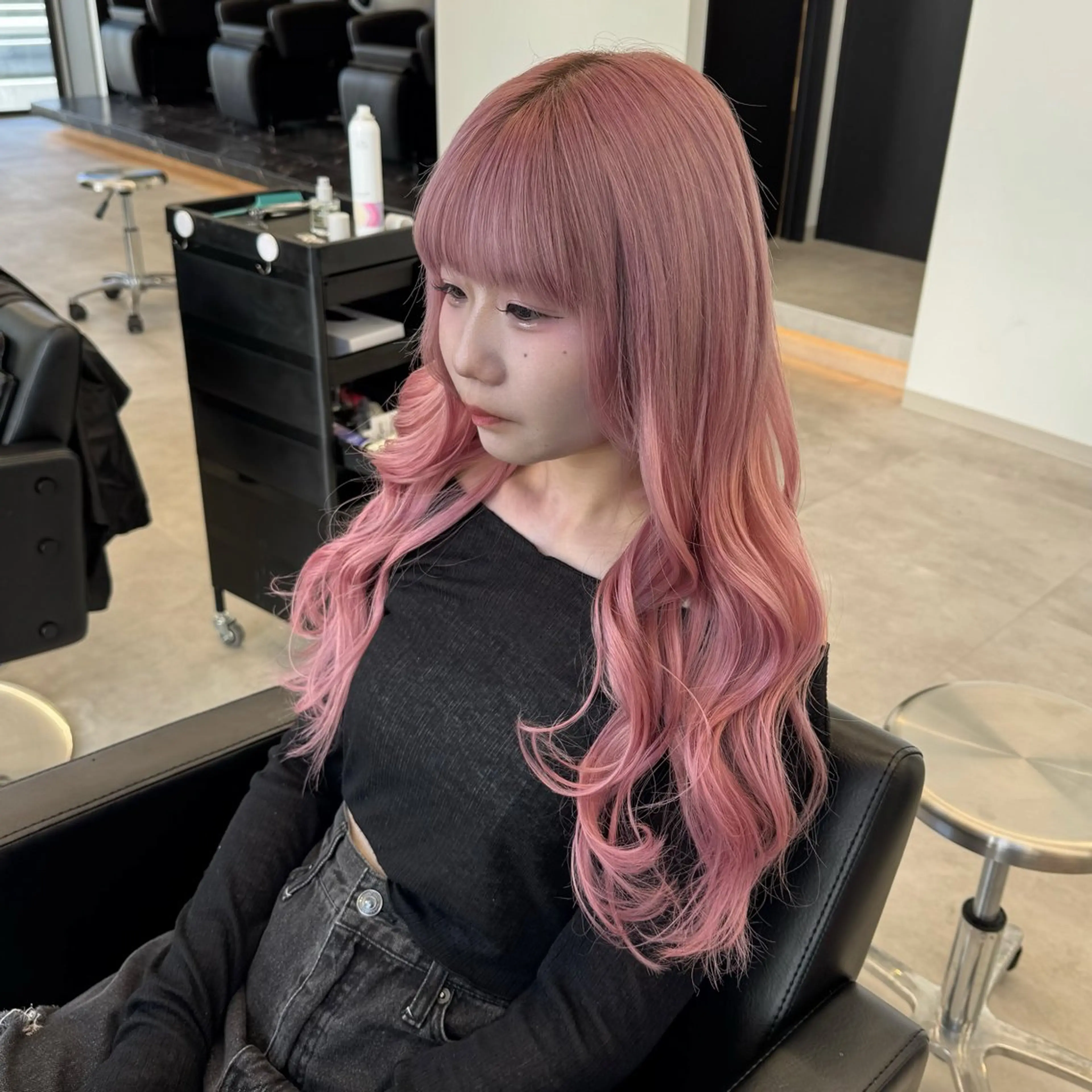 ロング カラー ブリーチ ピンクカラー ボブ エクステ ヘアカラー エクステ エクステ/透明感 韓国ヘア/KENTAのヘアスタイル