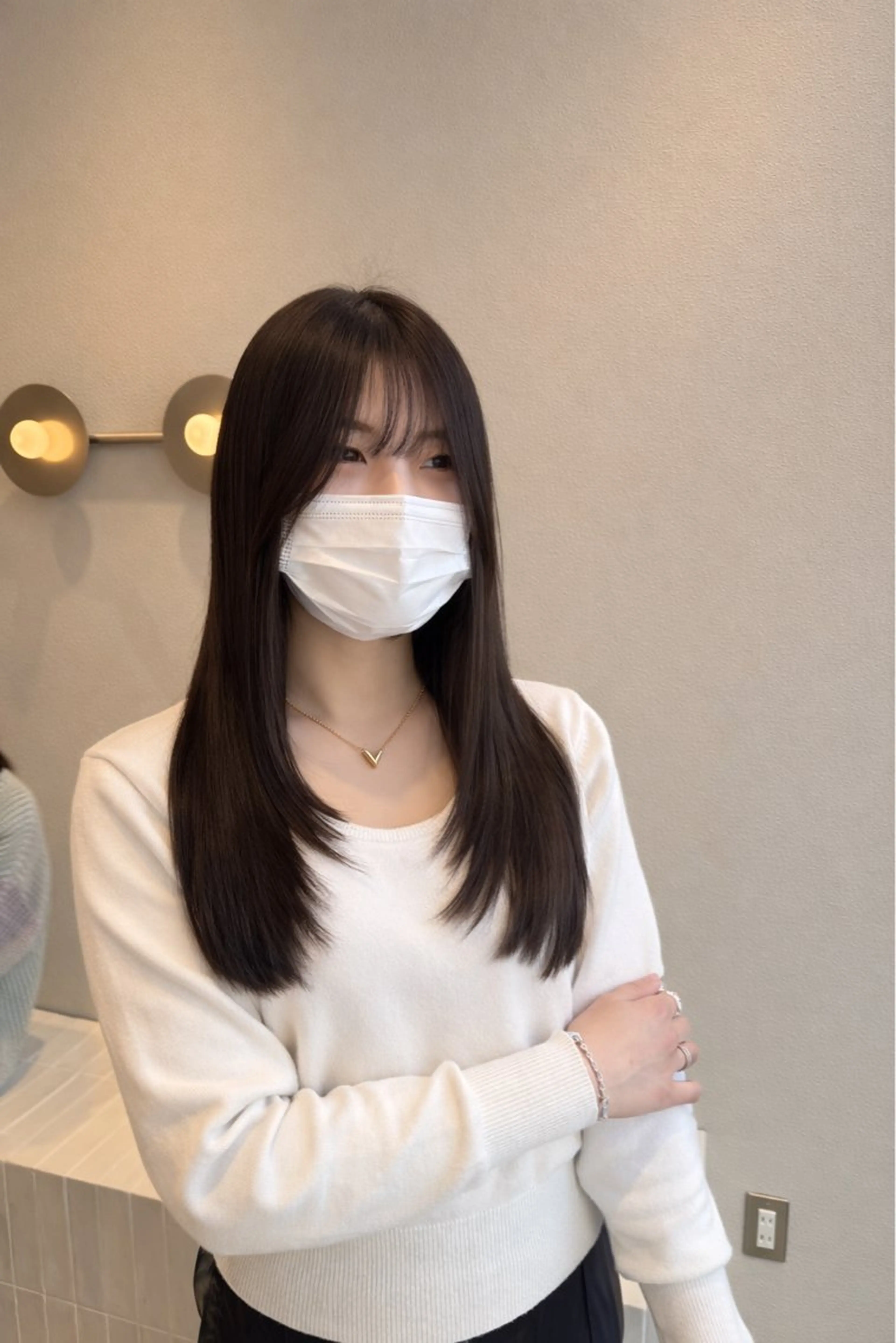 セミロング カラー ヘアアレンジ ブリーチ グレージュ ブリーチなしカラー レイヤーカット ヘアカラー トリートメント ヘアセット 艶カラー の達人のヘアスタイル