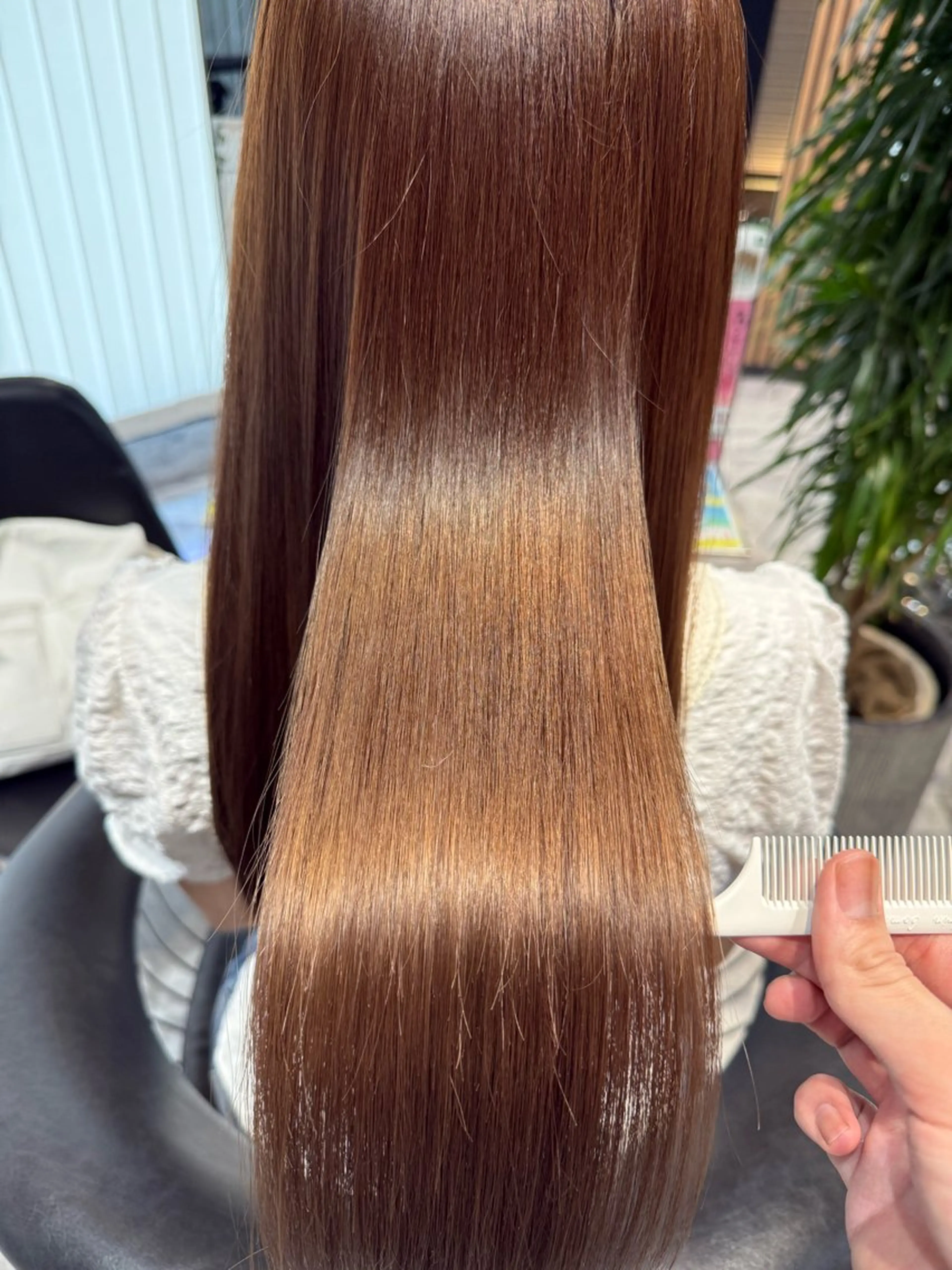 ロング 似合わせカット カット ヘアカラー トリートメント ヘッドスパ レスピア銀座中央通り店所属・酸性ストレート/ 透明感カラー/中村利のヘアスタイル