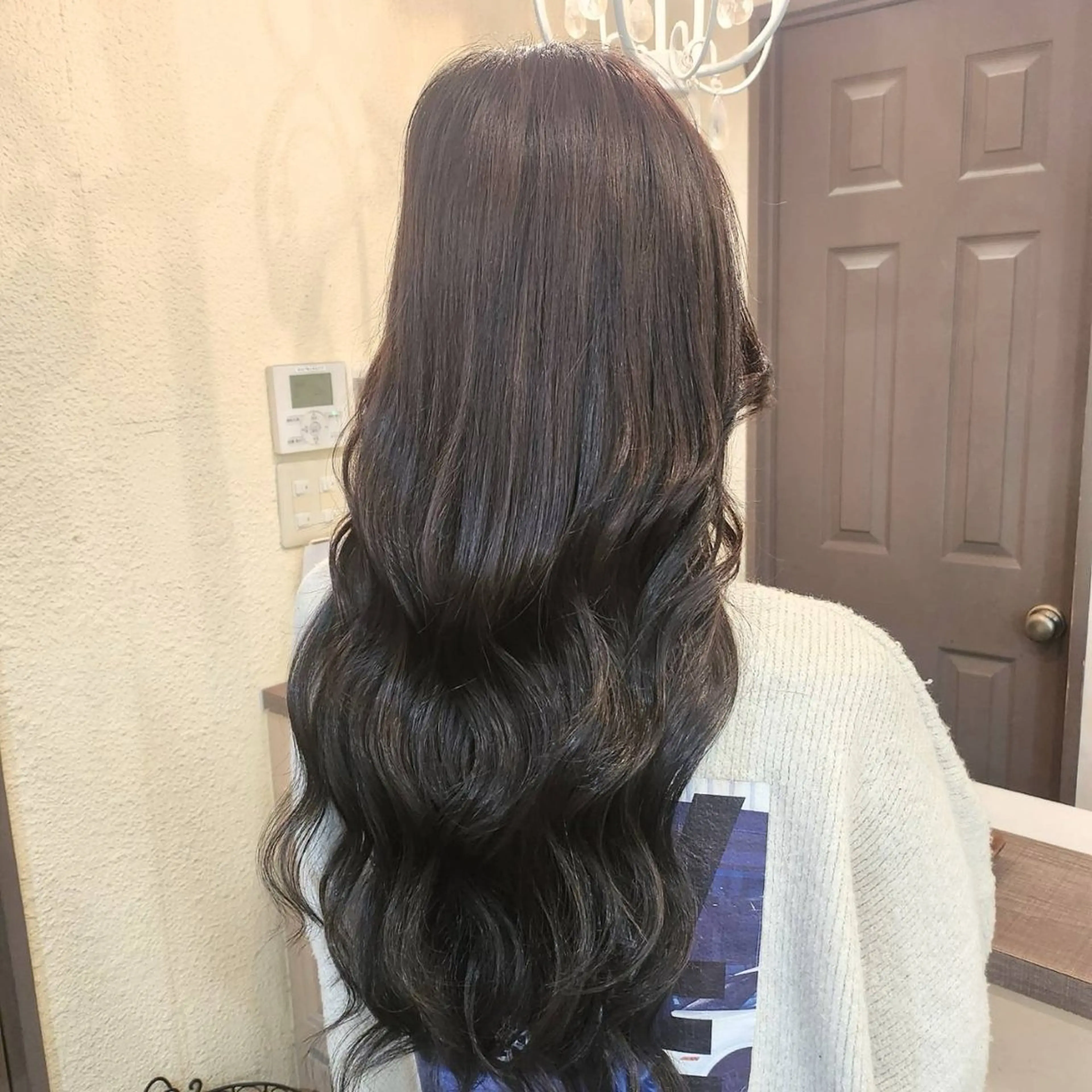 ロング ヘアアレンジ アッシュ ロング カット エクステ MagicMush ✴︎シールエクステのヘアスタイル