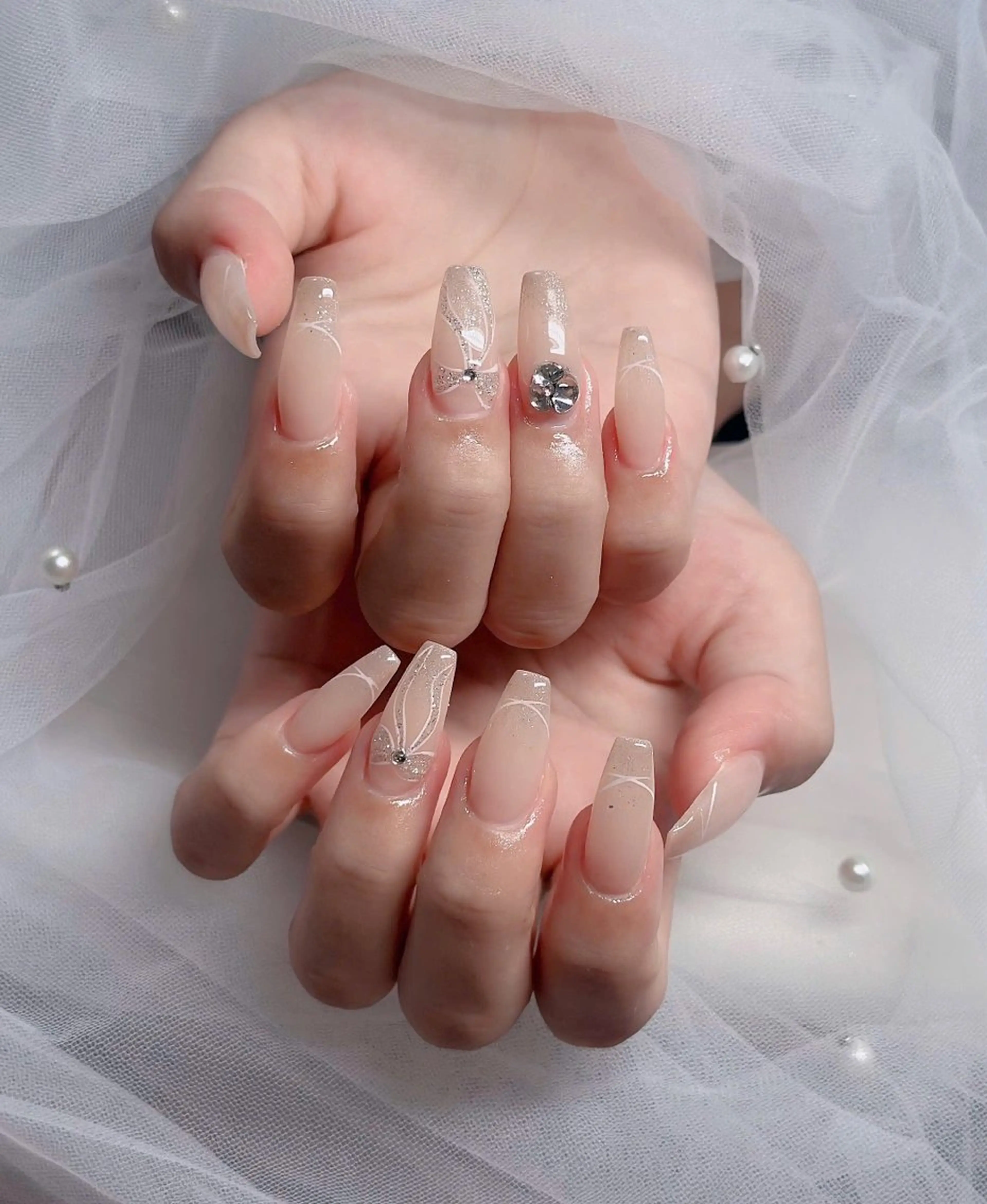 ネイル フレンチネイル ジェルネイル ハロウィン キラキラネイル 韓国ネイル H.baby Nail Salonのネイルデザイン