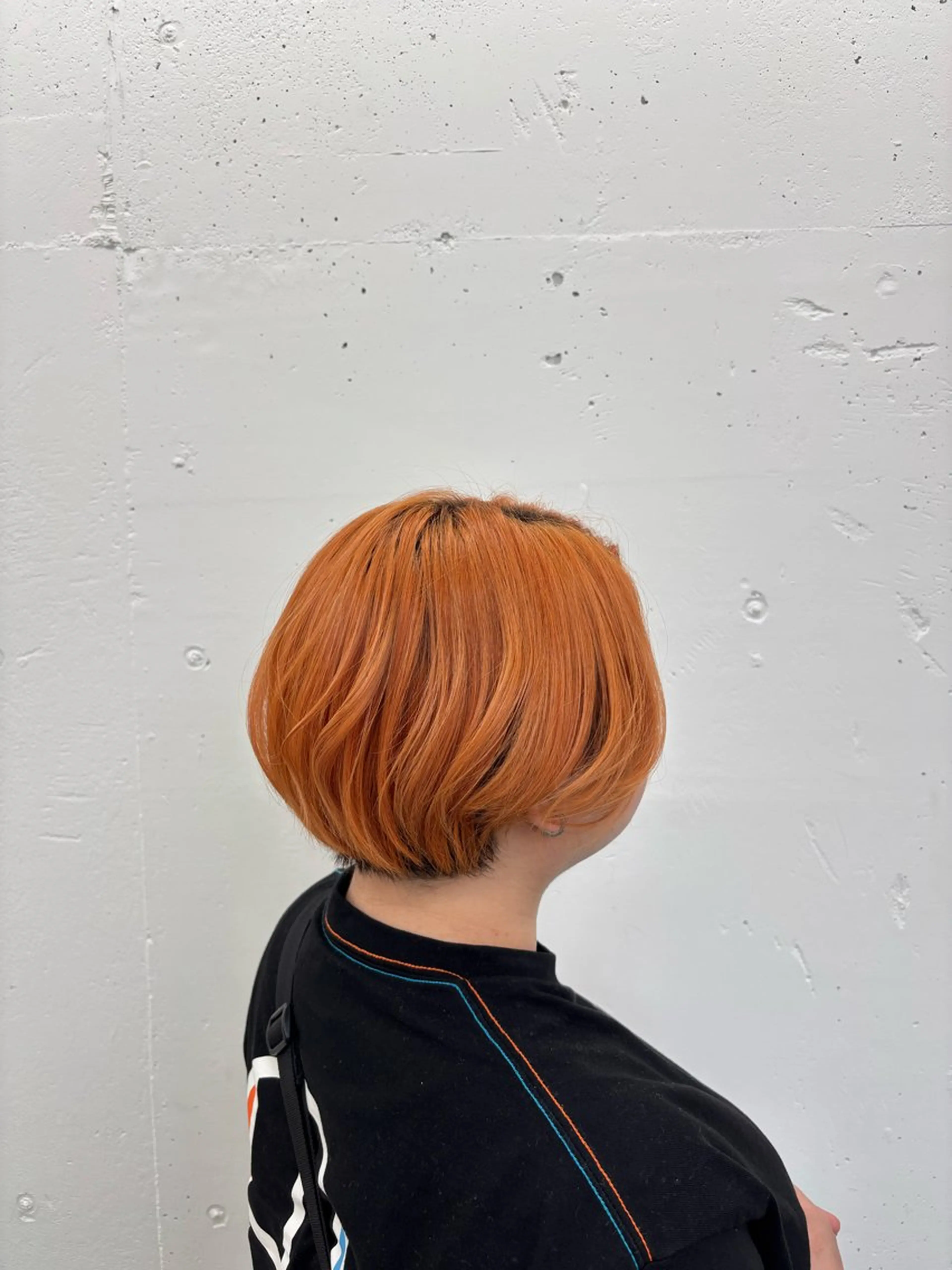 ショート カラー ブリーチ オレンジ ヘアカラー トリートメント ヘッドスパ 🌼あいり🌼 JILLSTUDIOのヘアスタイル