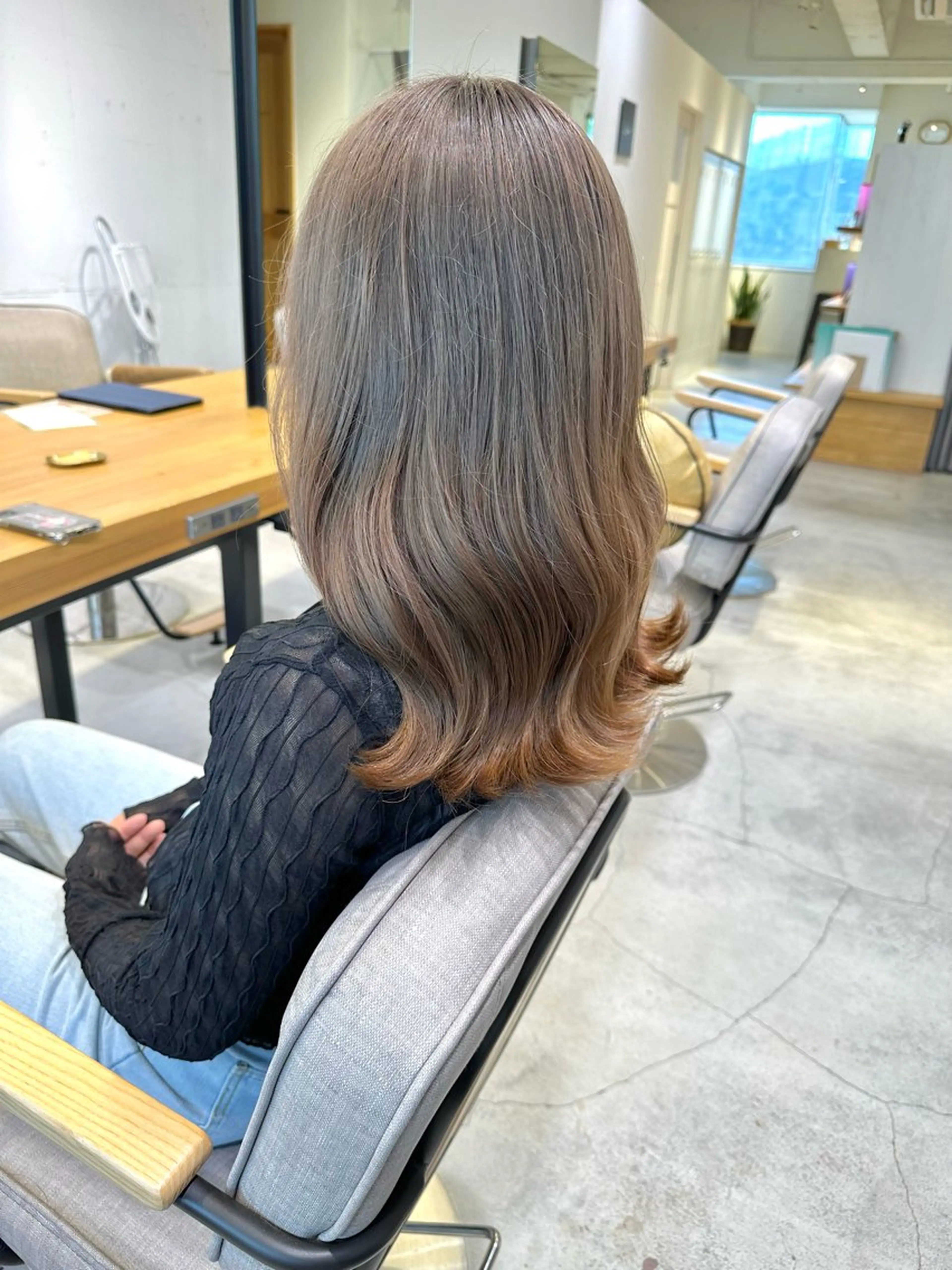 セミロング カット ヘアカラー トリートメント 上野湧太 髪質改善/艶カラーのヘアスタイル