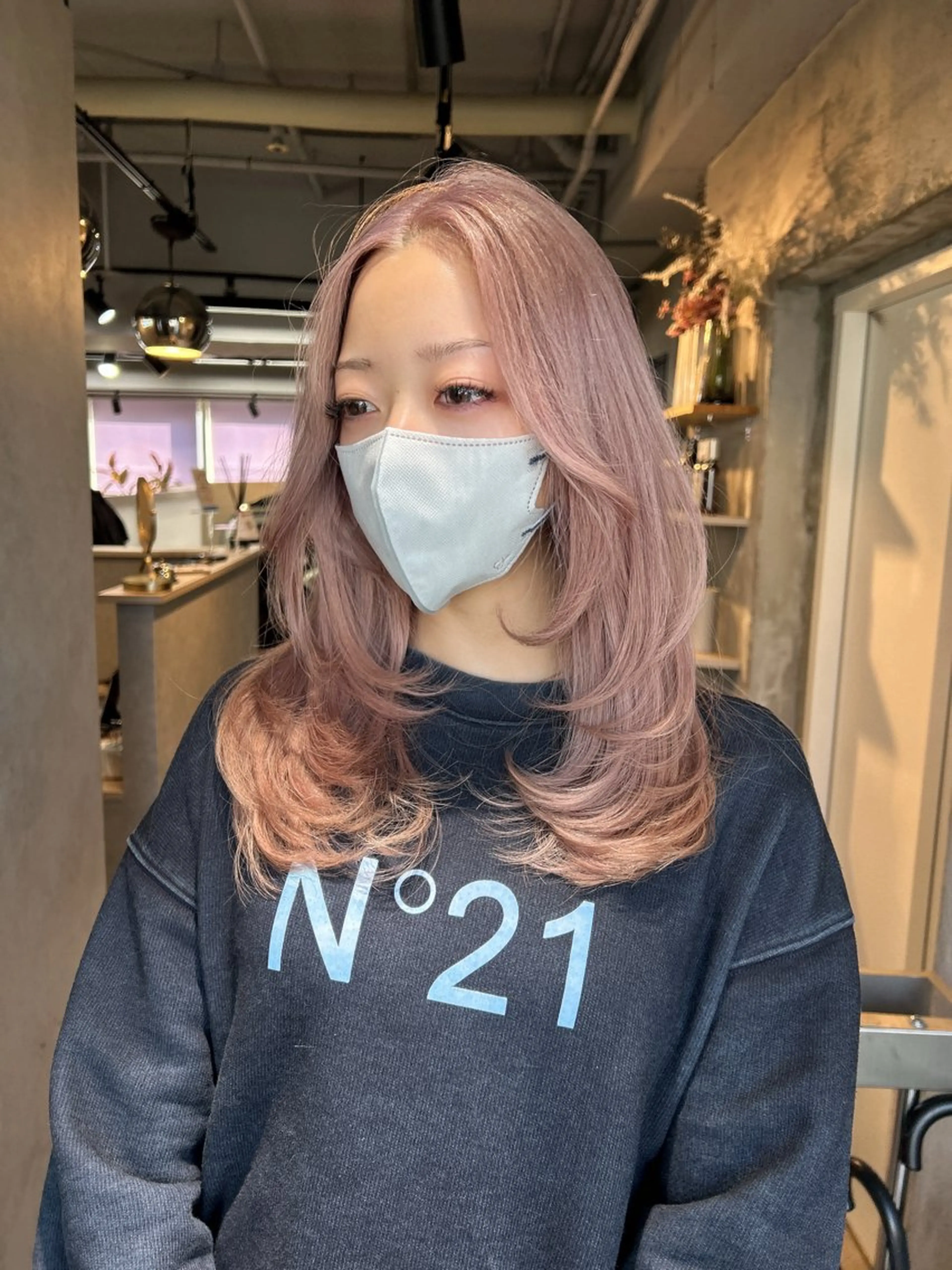 セミロング カット ヘアカラー トリートメント 心斎橋ヘアカラー 海外ﾚｲﾔｰ/マリナのヘアスタイル