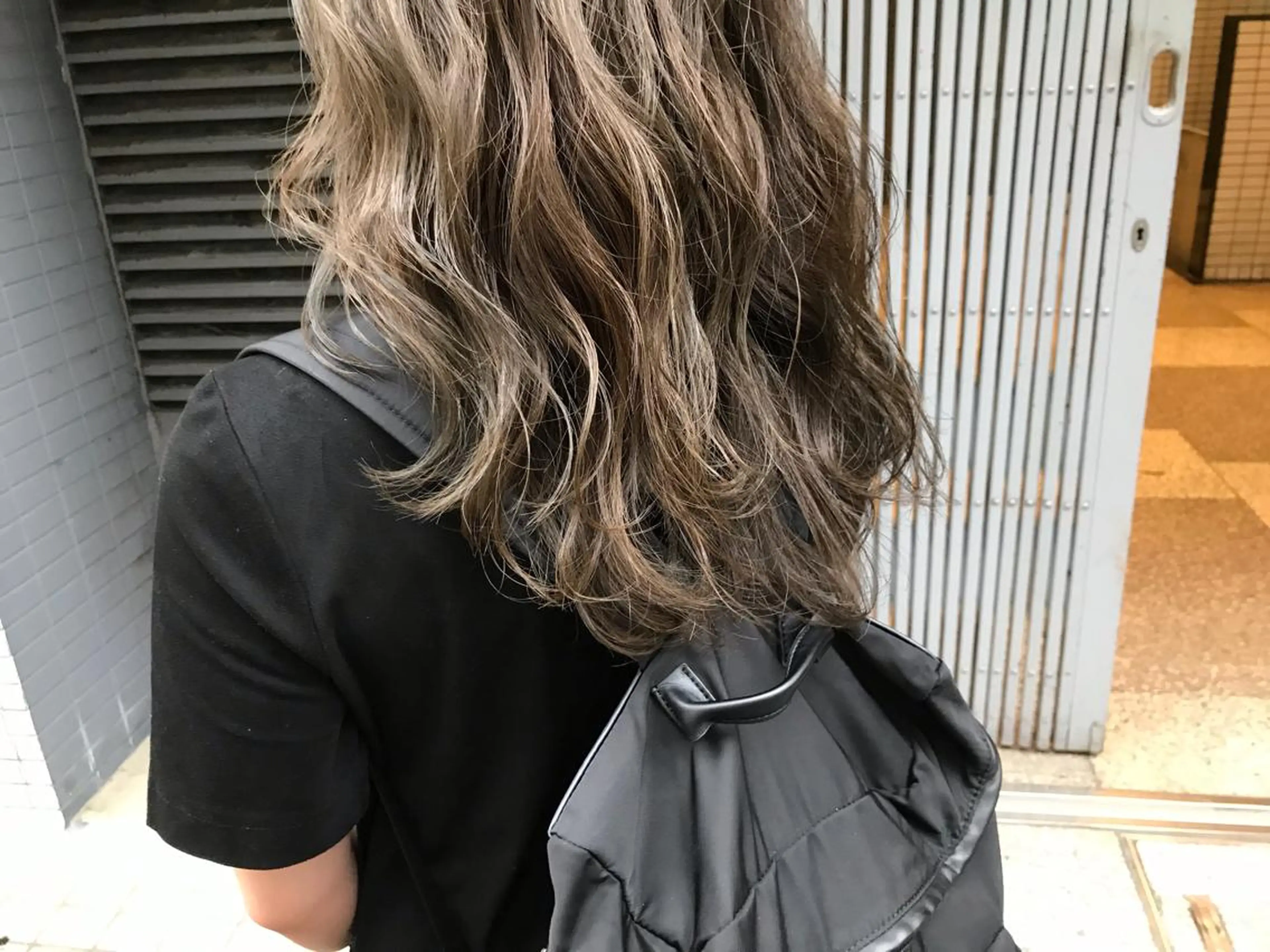 セミロング カラー 透明感カラー グレージュ オレンジ 🫧透明感カラー/ ボブ/小笠原🪽のヘアスタイル