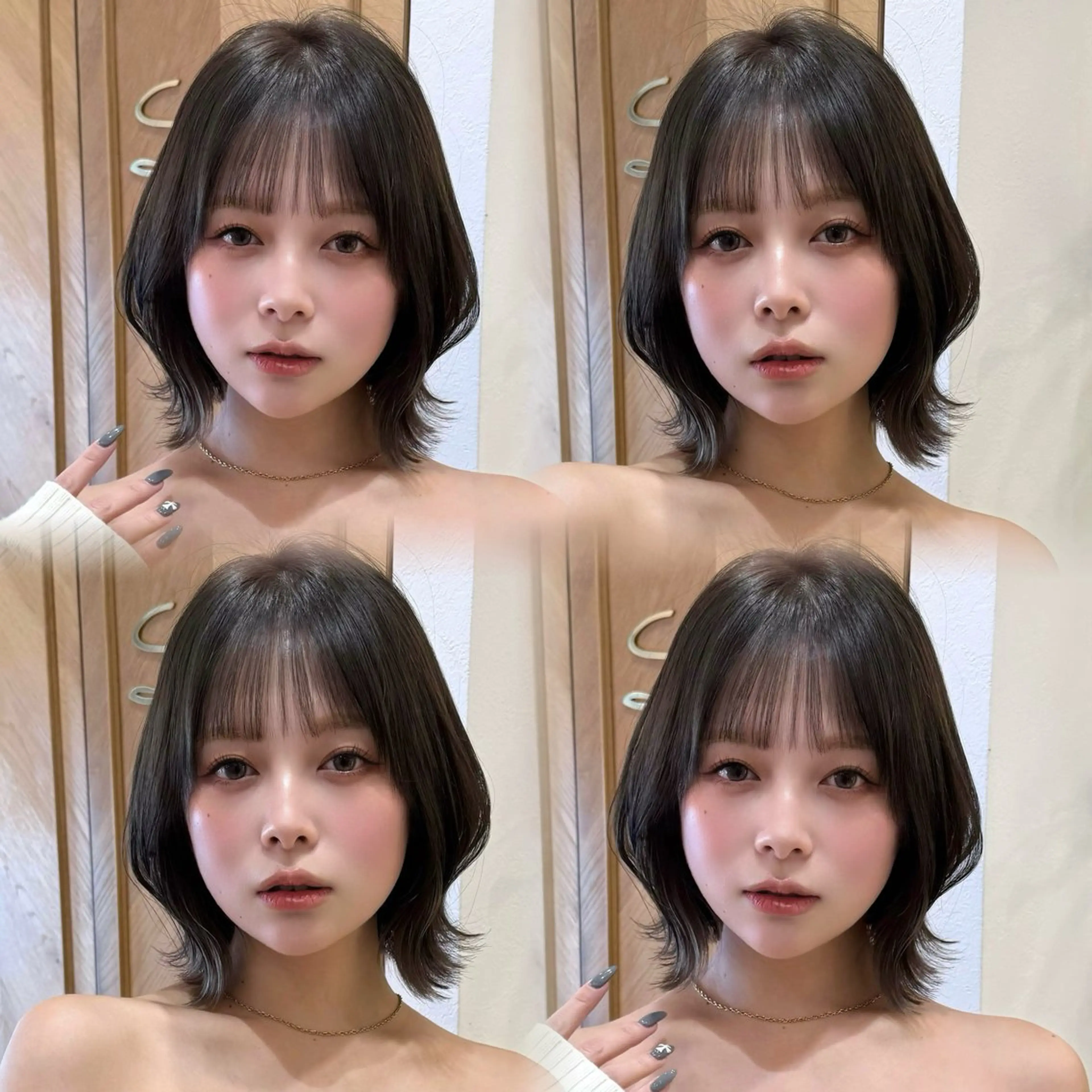 ショート ボブレイヤー ボブ 韓国風ヘア レイヤーカット ワンホンヘア 韓国/ワンホン/新宿 /Rumiのヘアスタイル