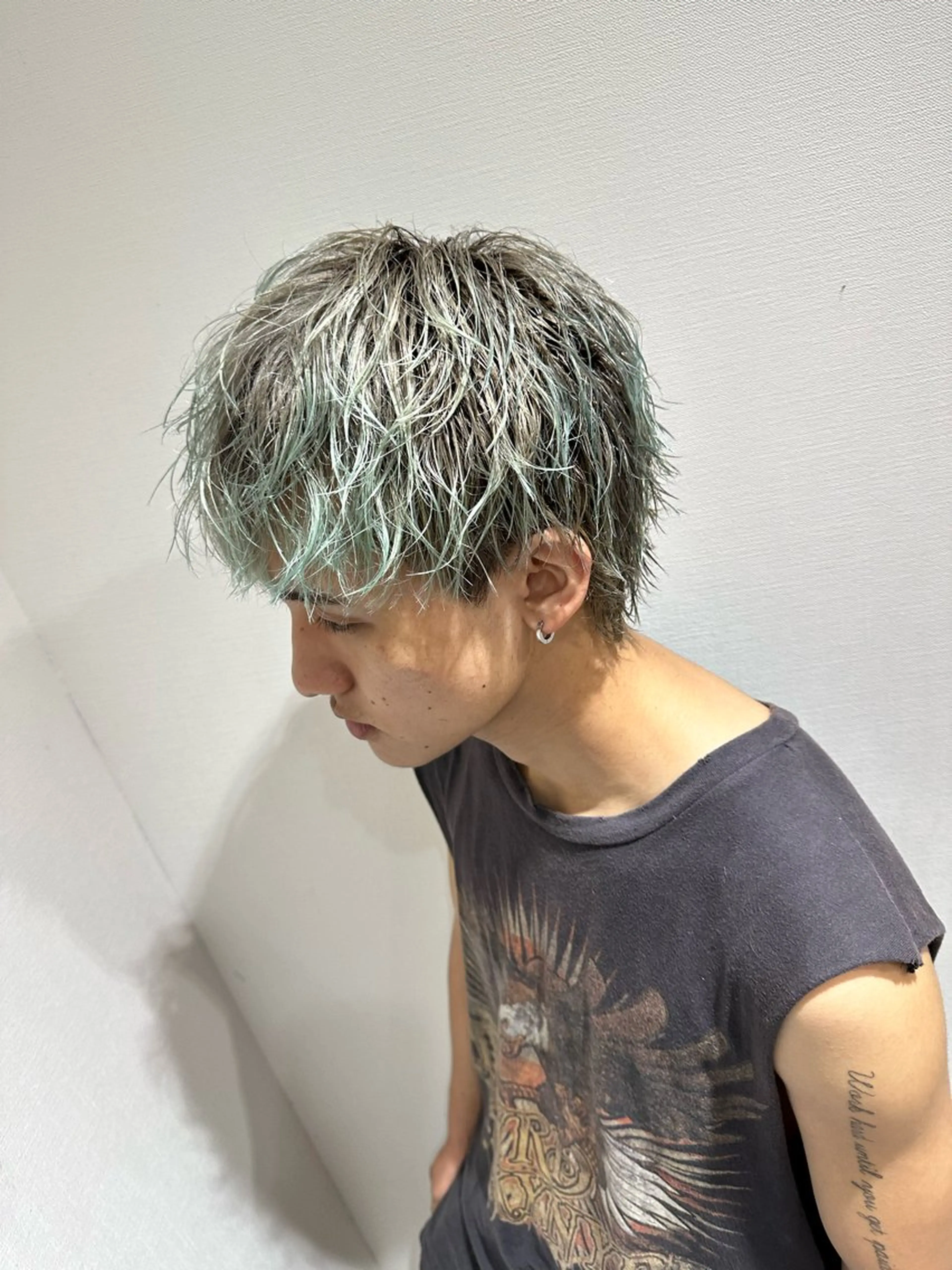 ショート メンズ メンズウルフカット ショートヘア ウルフカット カット メンズ専門美容師／ メンズパーマ／森口のヘアスタイル