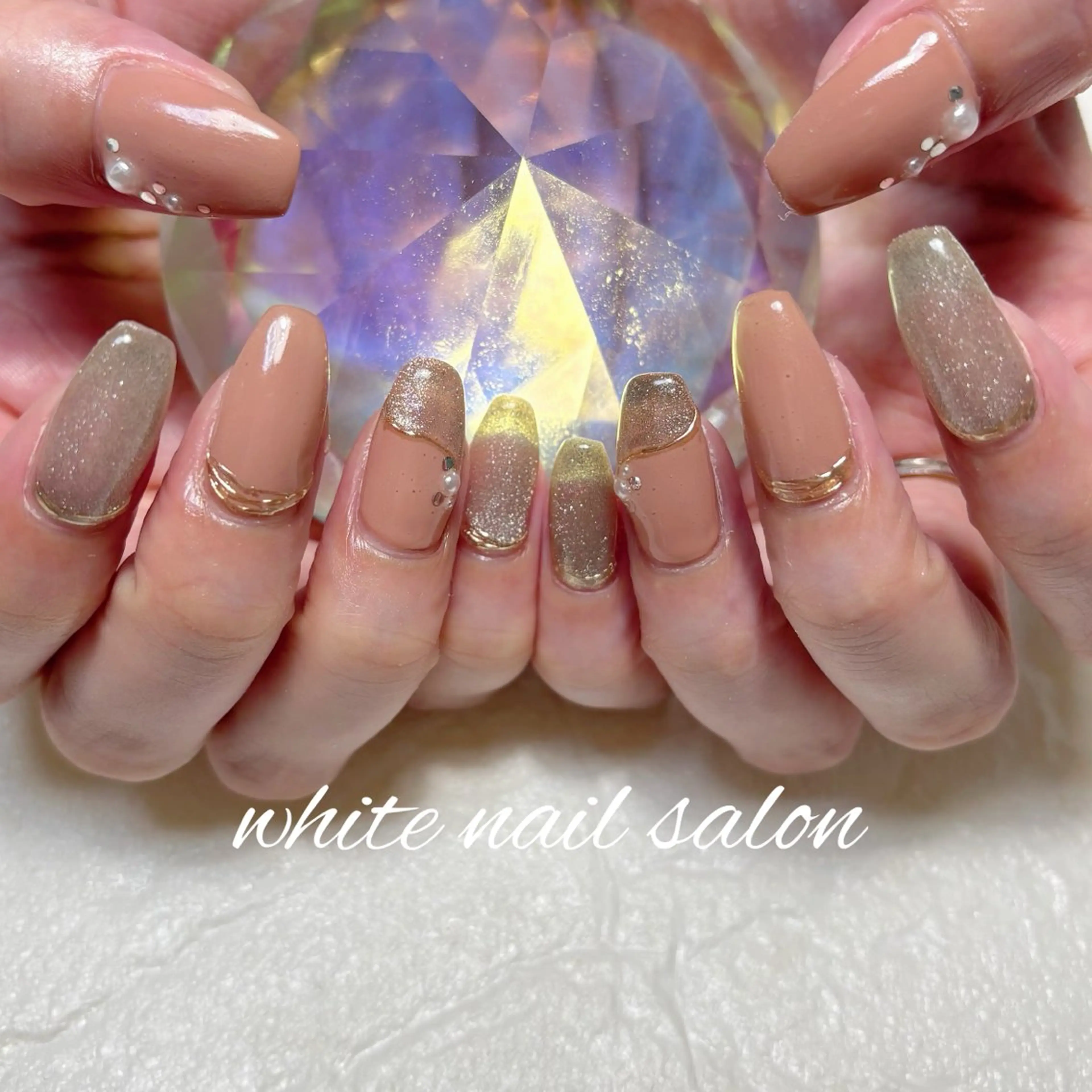 ネイル フットネイル ホワイト ハンドネイル white nail salonのネイルデザイン