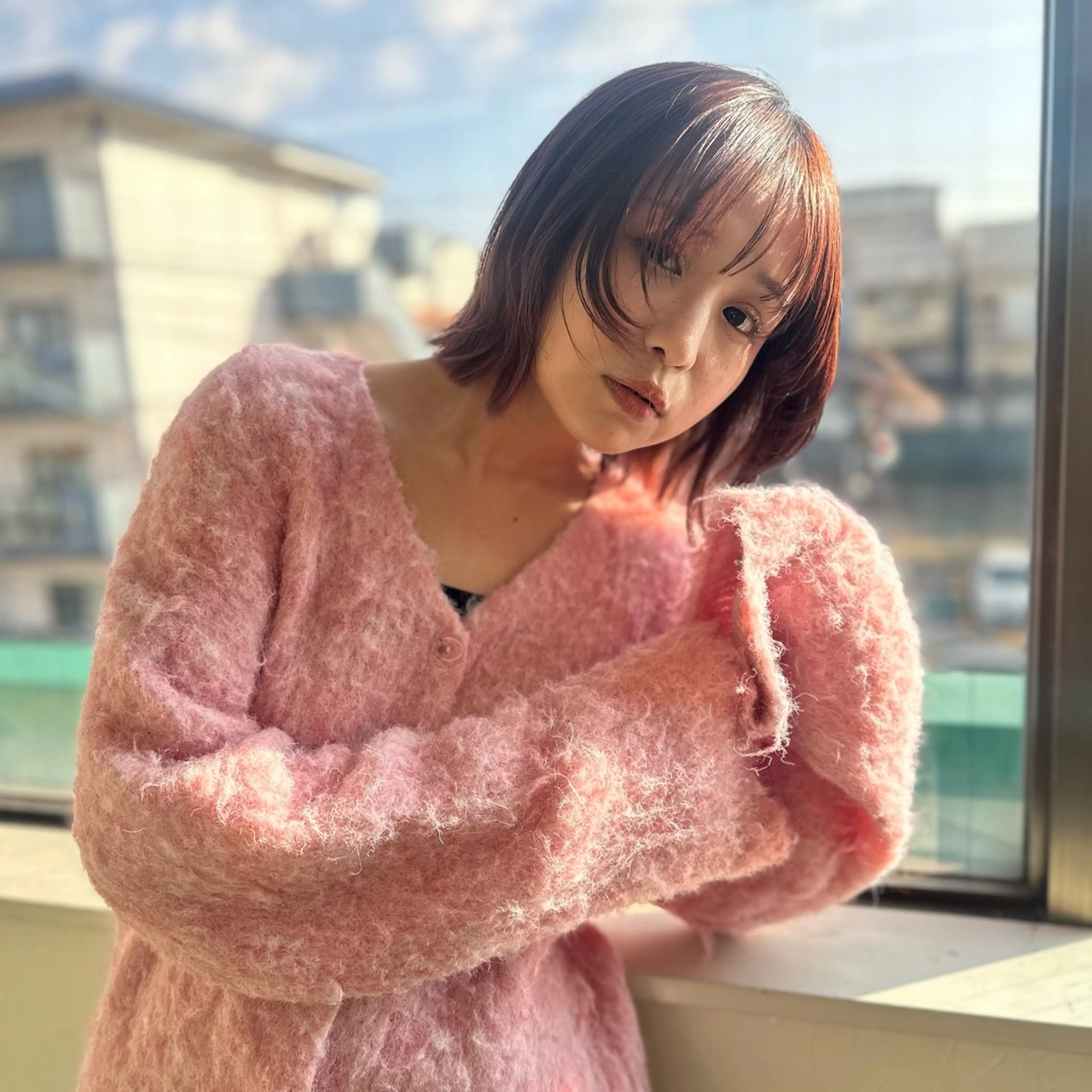 ミディアム カット ヘアカラー 中嶋 夏美のヘアスタイル