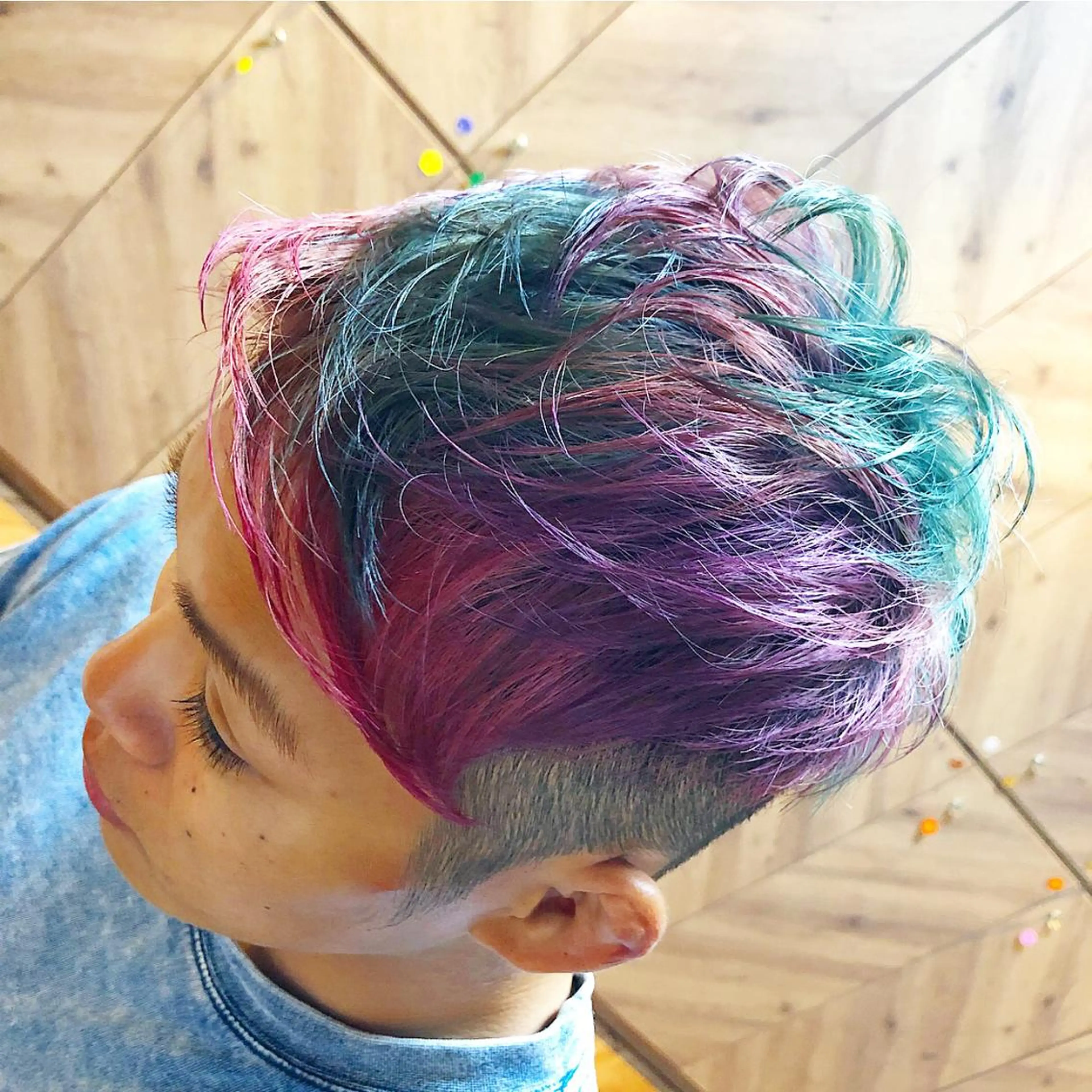 カラー メンズ メンズブリーチ メンズハイライト ブリーチ ハイライトカラー hair salon Ranun髪質改善のヘアスタイル