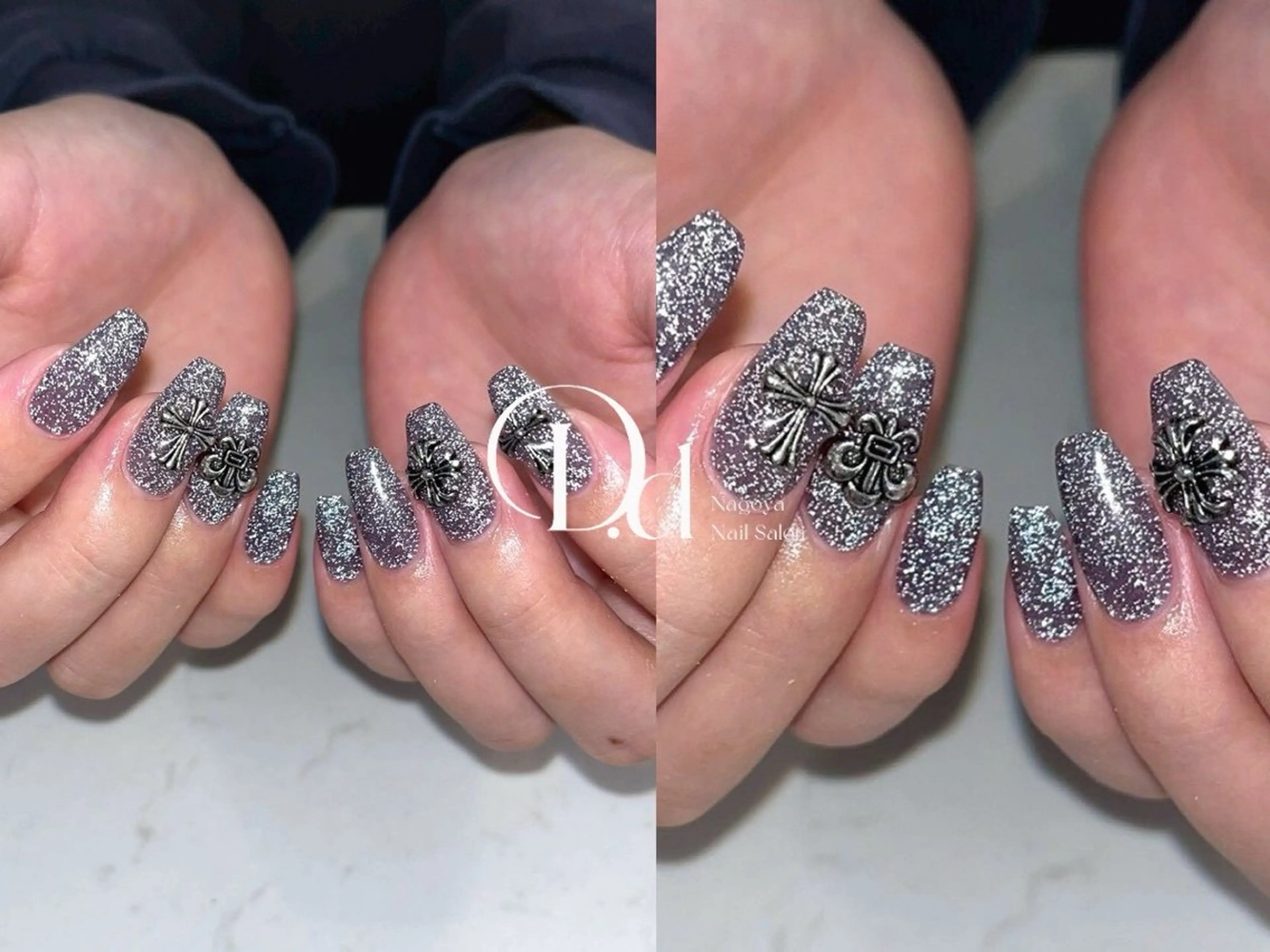 ネイル フラッシュネイル マグネットネイル ハンドネイル D.d Haruka /y2k/持ち込みのネイルデザイン