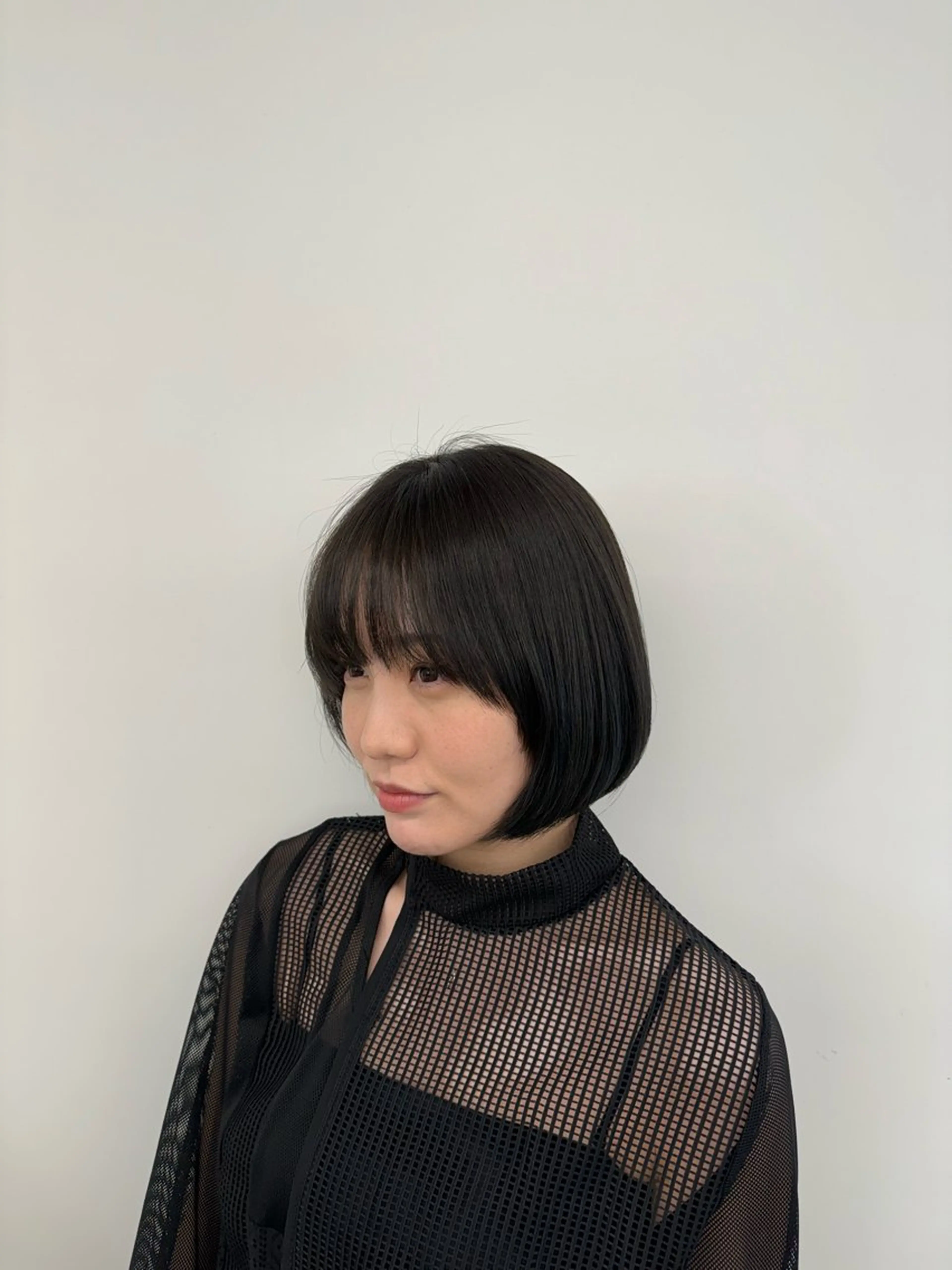 ショート ボブ 顔まわりレイヤー レイヤーカット Lann HAIR MAKE所属・ボブショート/岩崎 明生のヘアスタイル