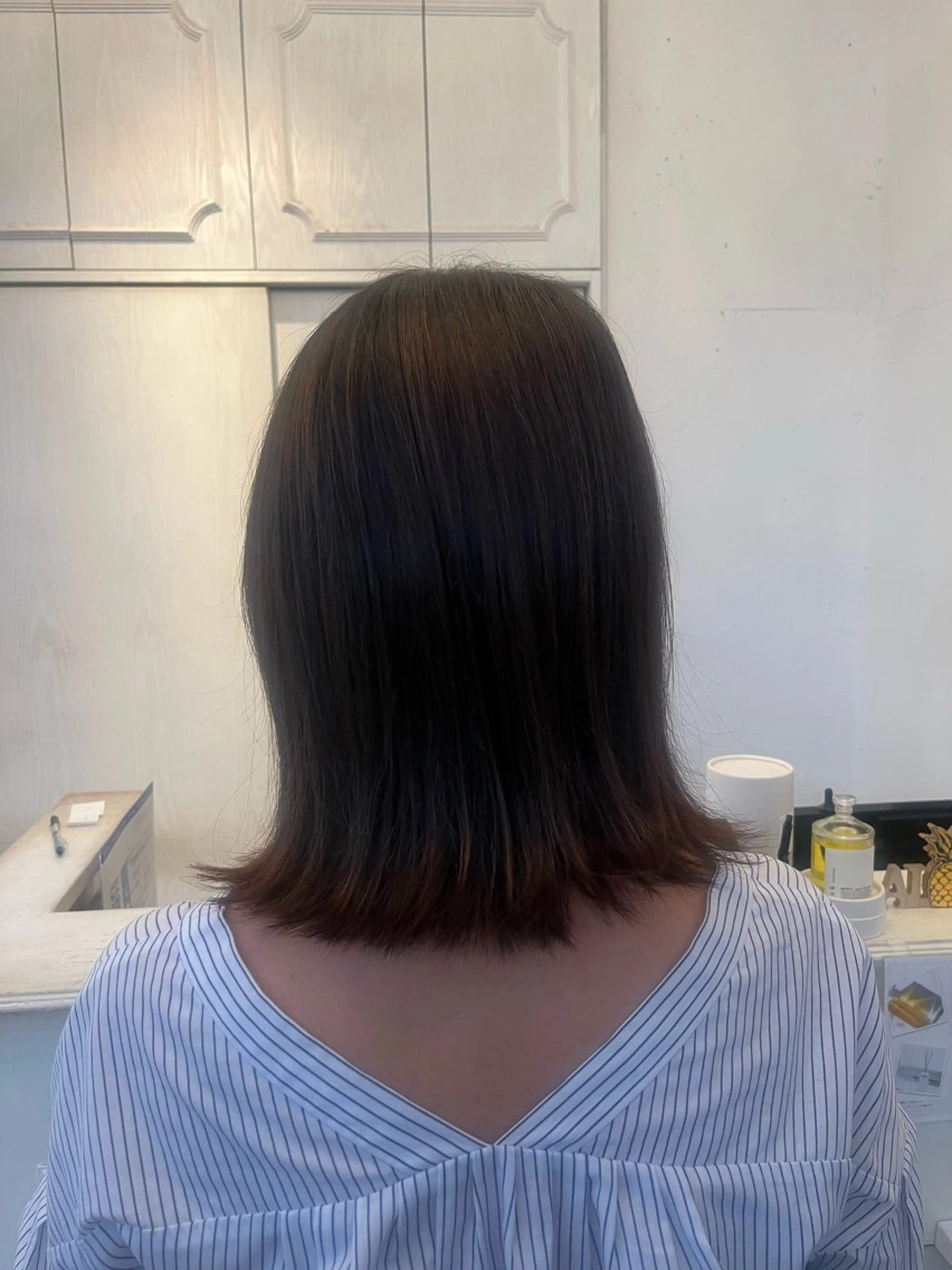 ミディアム 縮毛矯正 アロハ　自由が丘所属・メンズカット 募集中✨まゆのヘアスタイル