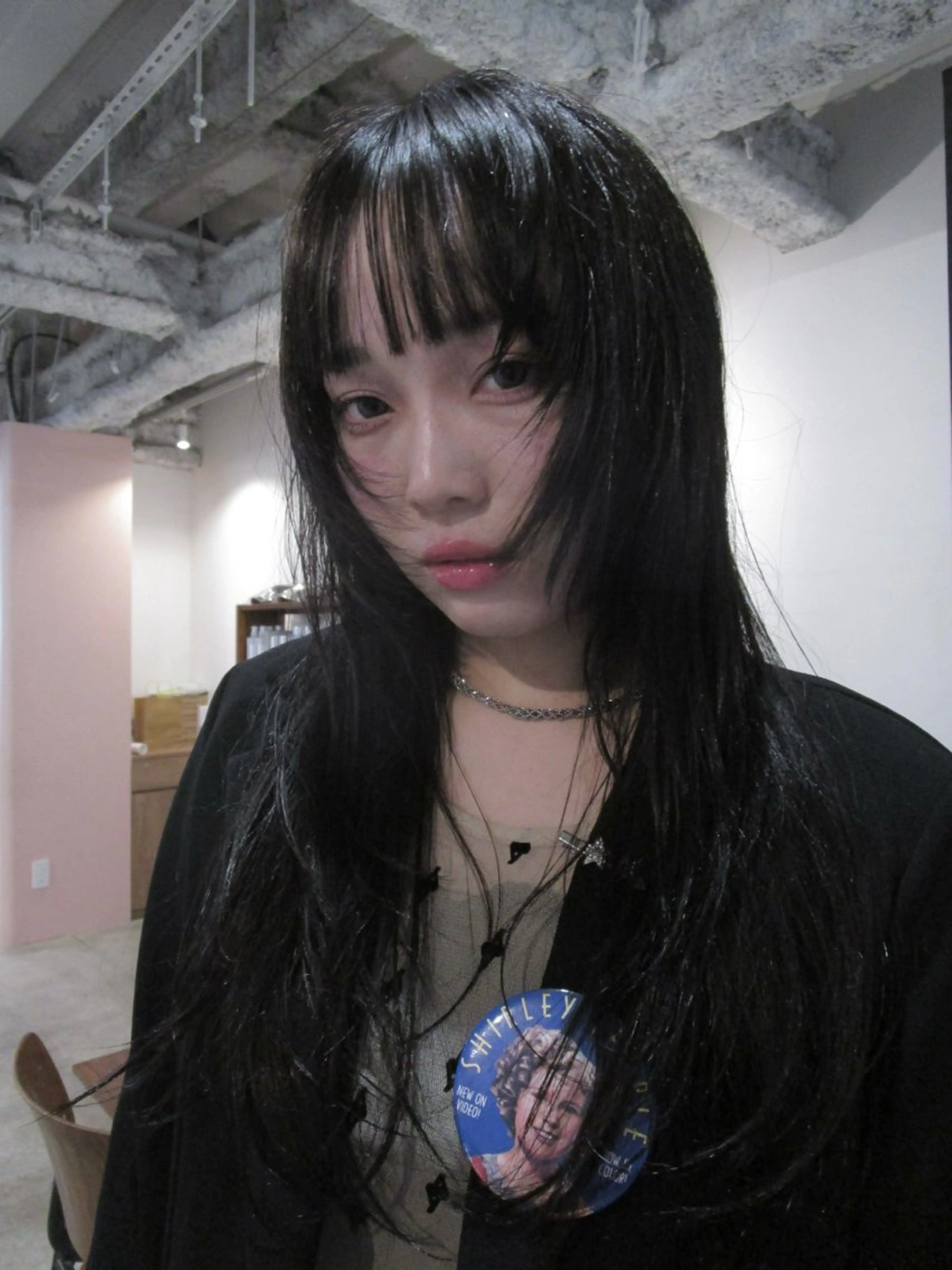 ロング カラー 黒髪 顔周りカット レイヤーカット カット ヘアカラー yu maのヘアスタイル