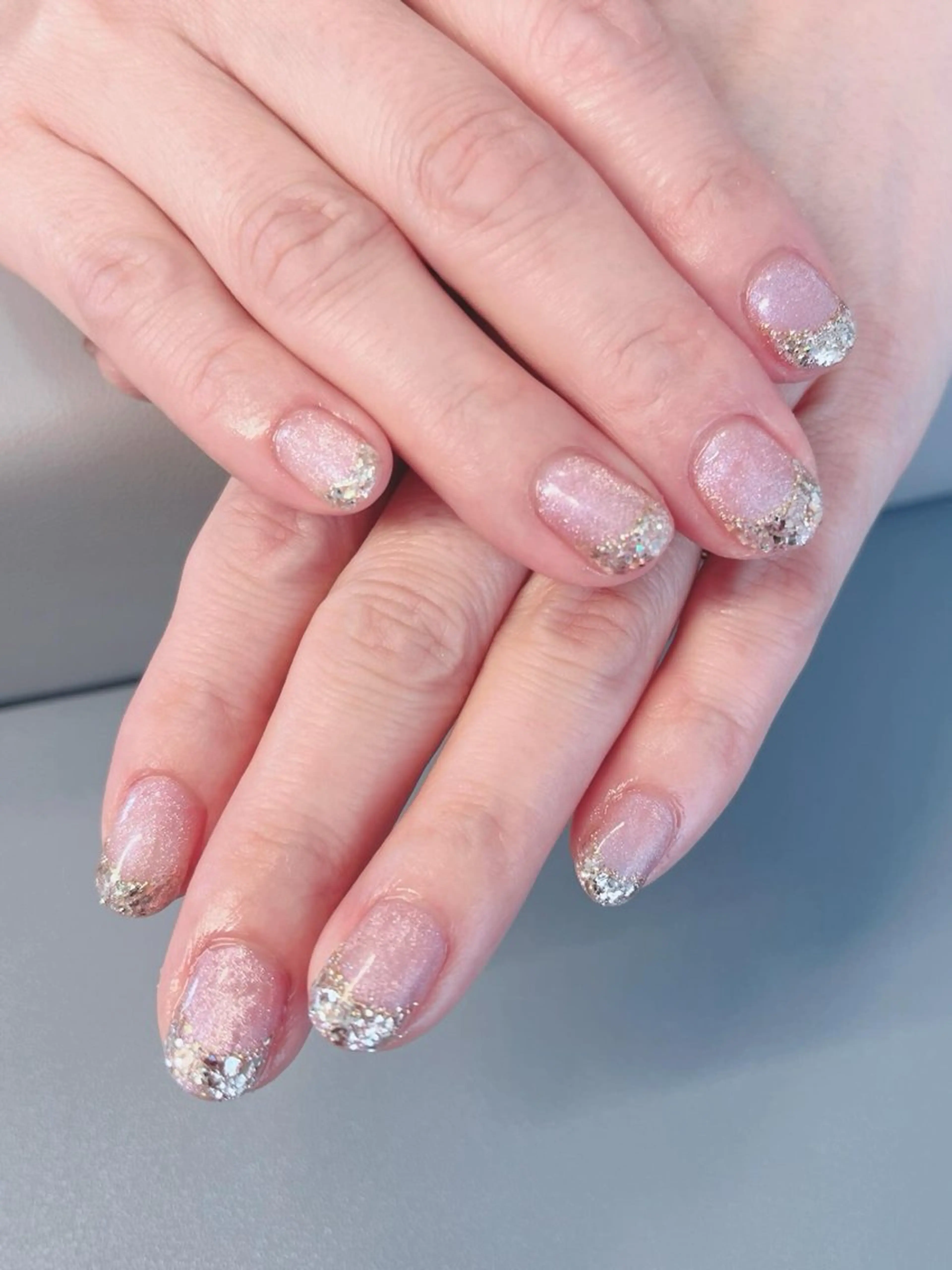 ネイル フレンチネイル ラメ(グリッター) Ichisoe nailsalonのネイルデザイン