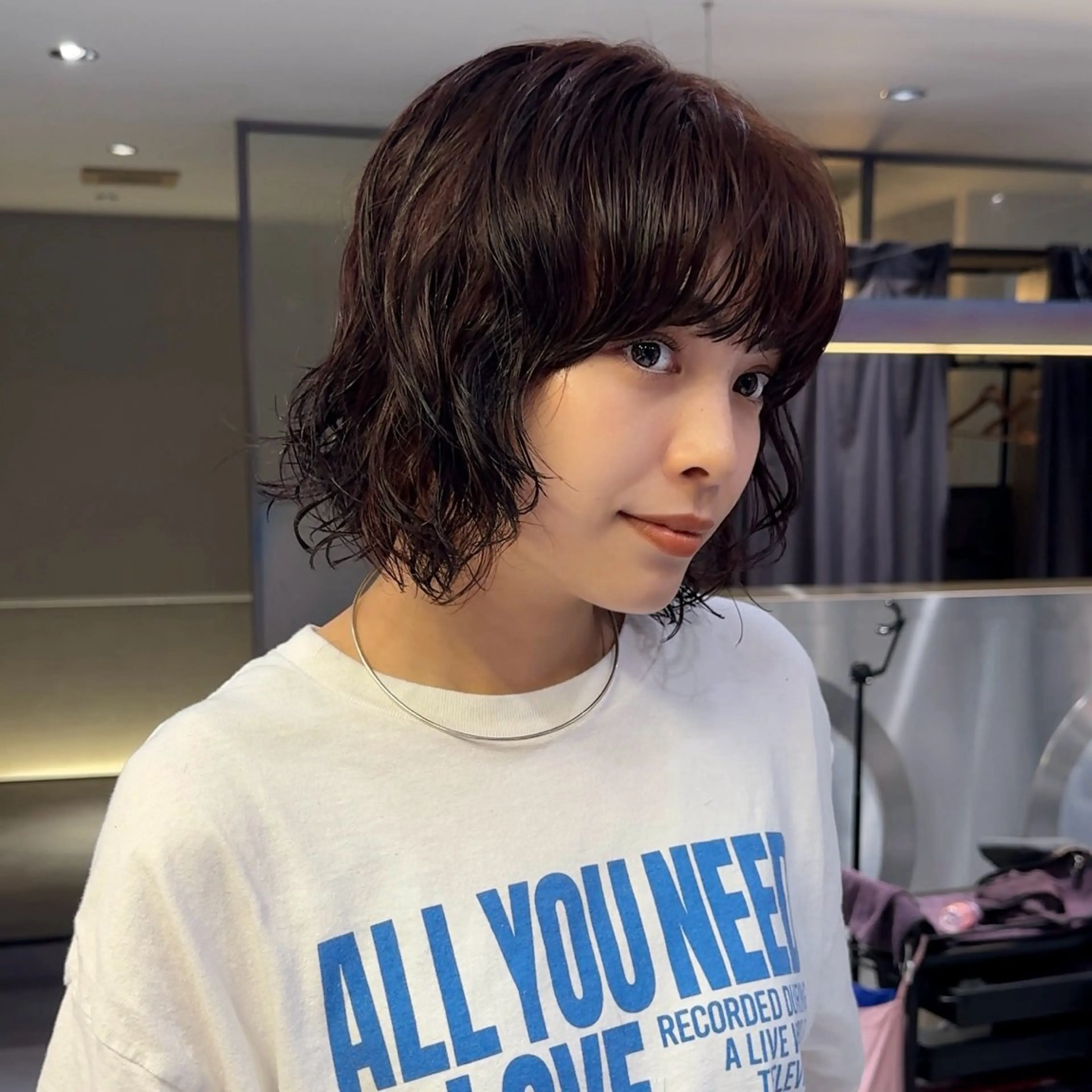 ショート カラー パーマ ボブ カット ヘアカラー パーマ Qin shaire salon 原宿所属・🌿パーマ/ボブ/ レイヤー/Mikiのヘアスタイル