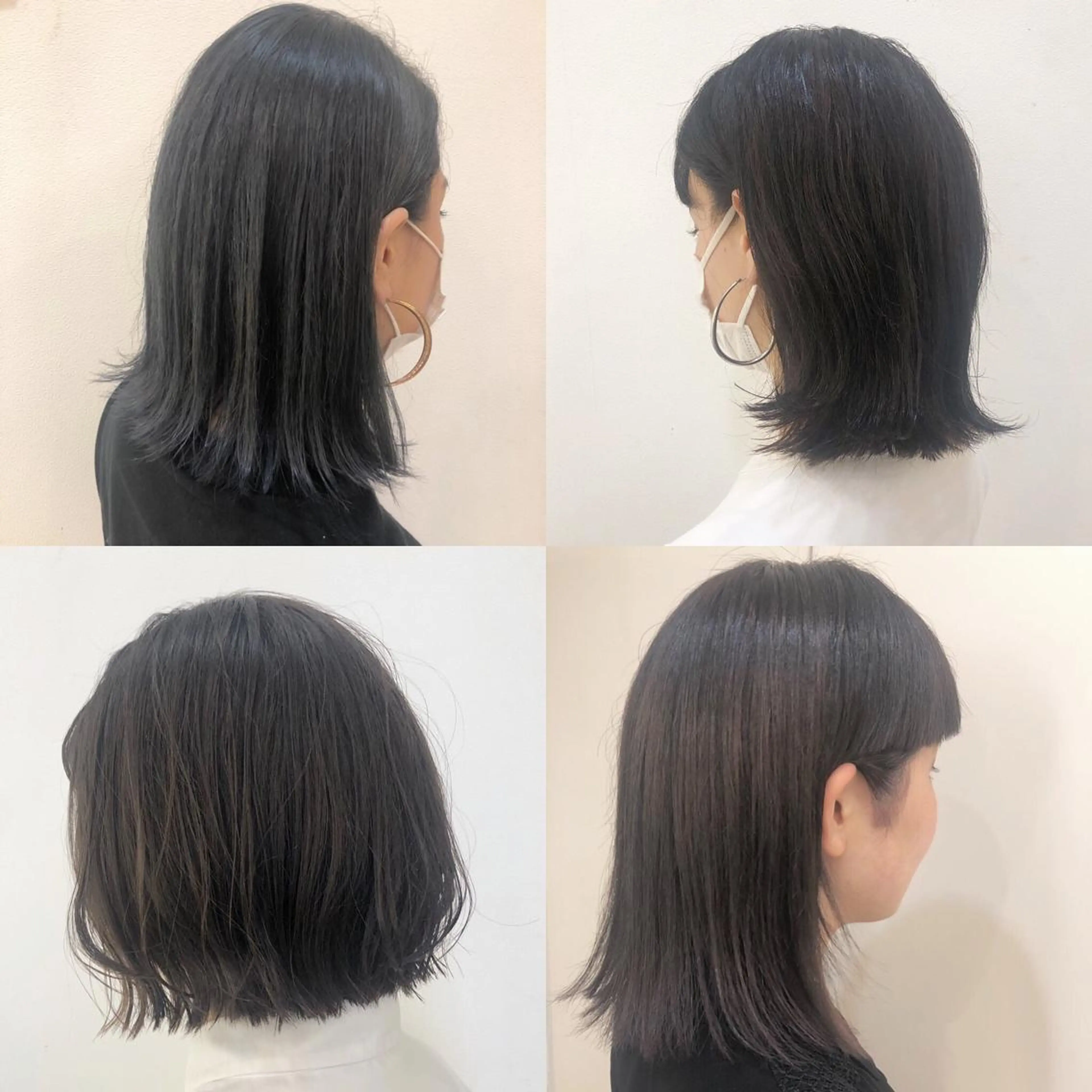 ショート カラー 内田温子大人女性 ハイライト、ボブのヘアスタイル