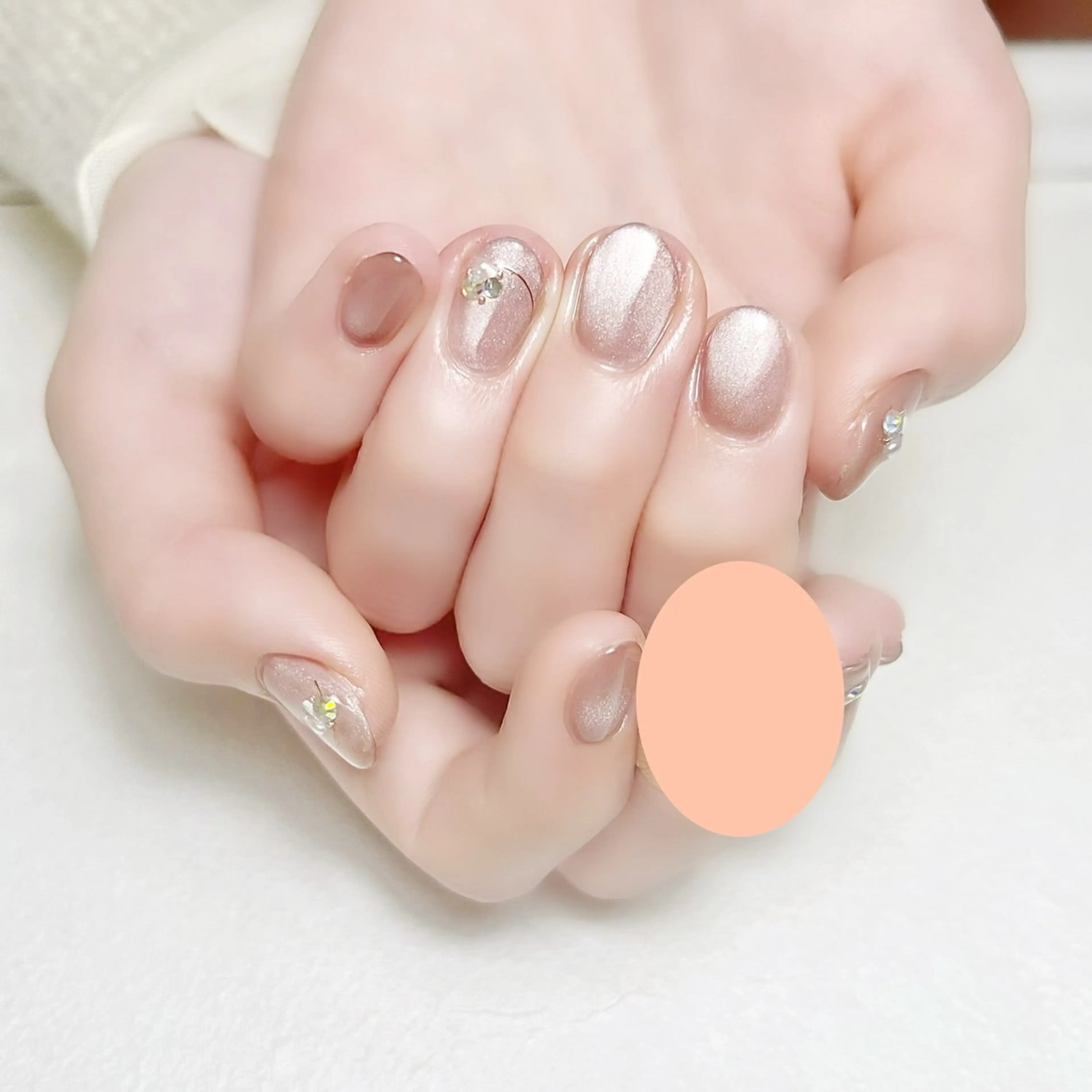 ネイル フレンチネイル ジェルネイル キラキラネイル マグネットネイル ワンカラーネイル rouse nail RISATOのネイルデザイン