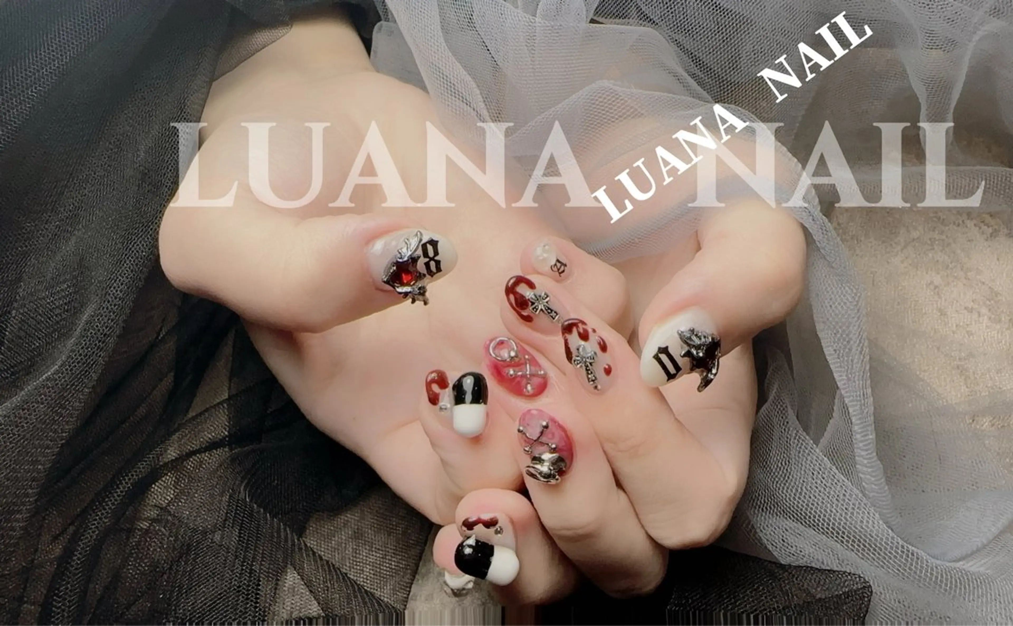 ネイル フラッシュネイル フレンチネイル 韓国ネイル マグネットネイル ミラーネイル ハンドネイル ルアナネイルサロン所属・ルアナネイル サロンのネイルデザイン