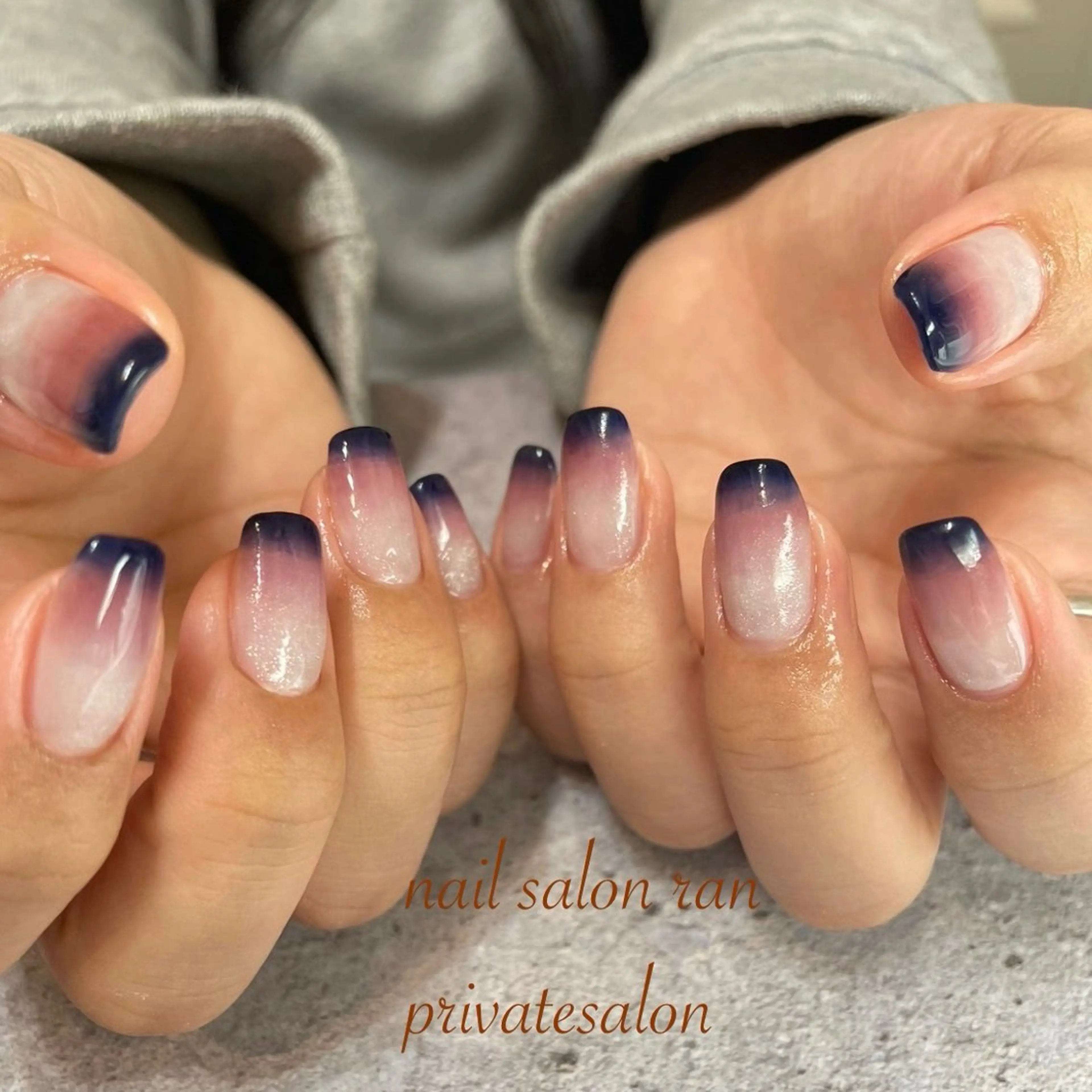 ネイル フレンチネイル グラデーション ハンドネイル ハンドケア nailsalon ranのネイルデザイン