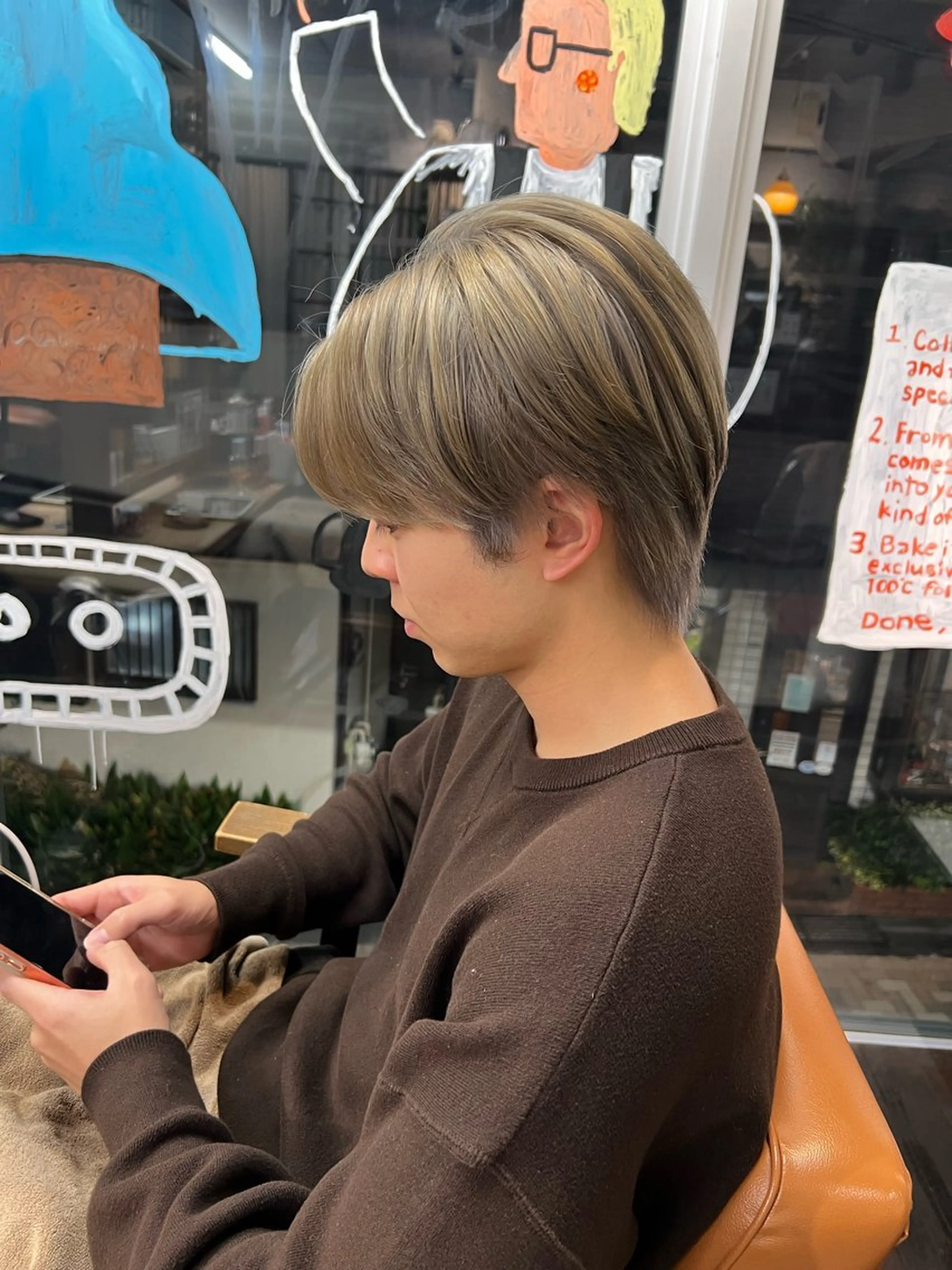 カラー メンズ アッシュ ヘアカラー 土田かほ/本日🈳 透明感カラー🍃のヘアスタイル