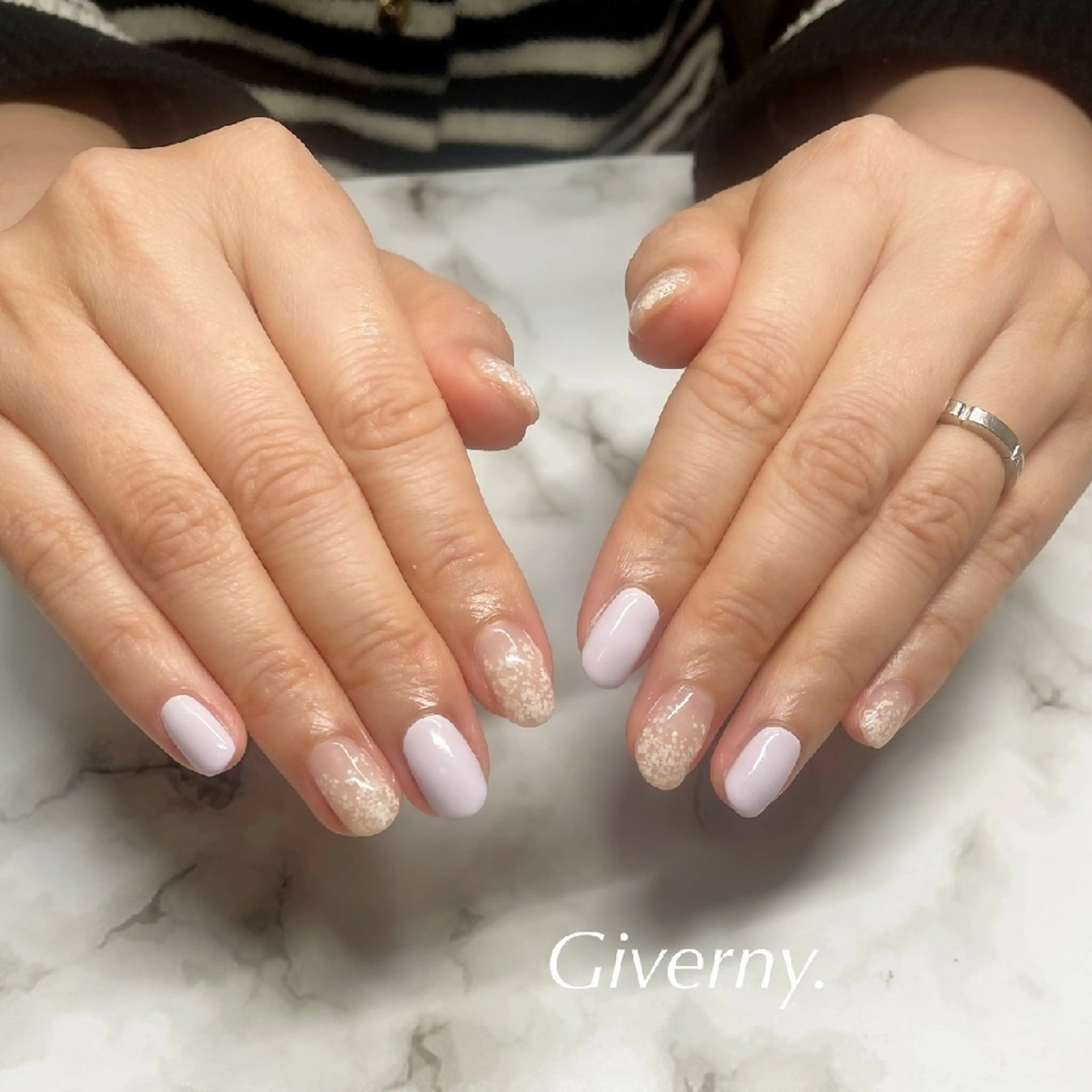 ネイル グラデーション 春ネイル ハンドネイル Giverny .のネイルデザイン