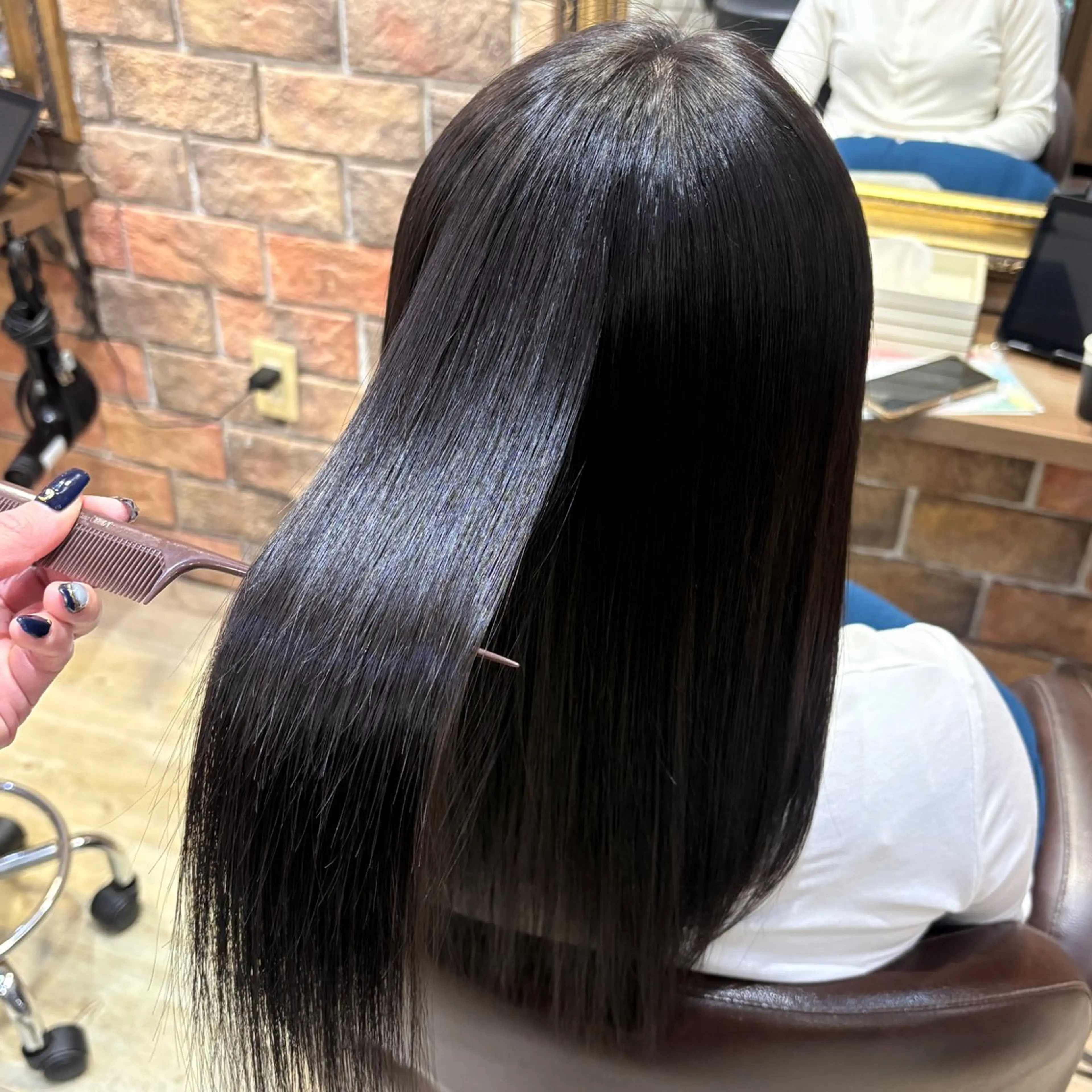 ロング カット 縮毛矯正 髪質改善/縮毛矯正 💜COCORO💜のヘアスタイル