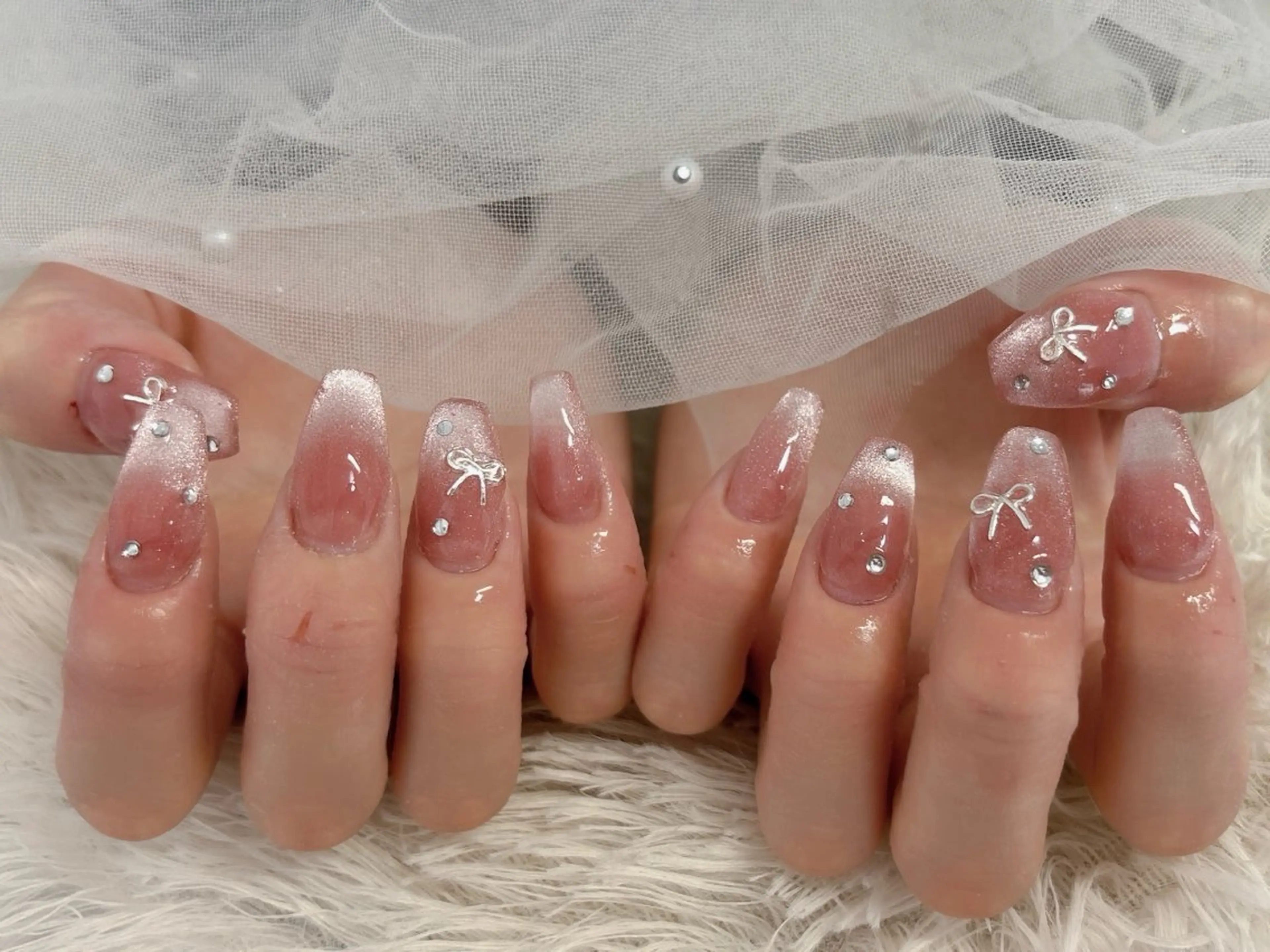 ネイル グラデーション マグネットネイル ハンドネイル nail salon はるりのネイルデザイン