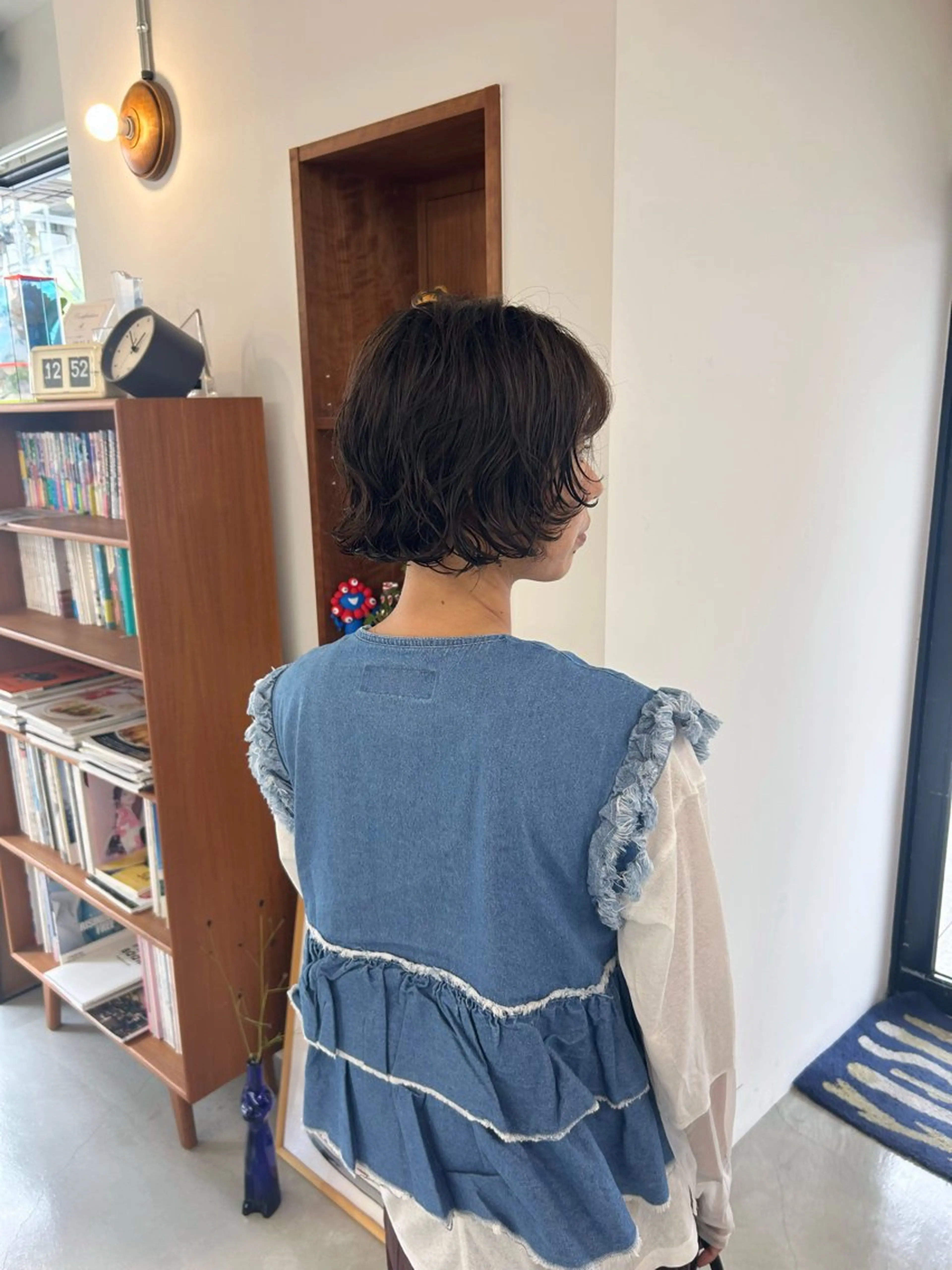 カラー パーマ ボブ 藤原 あかりのヘアスタイル