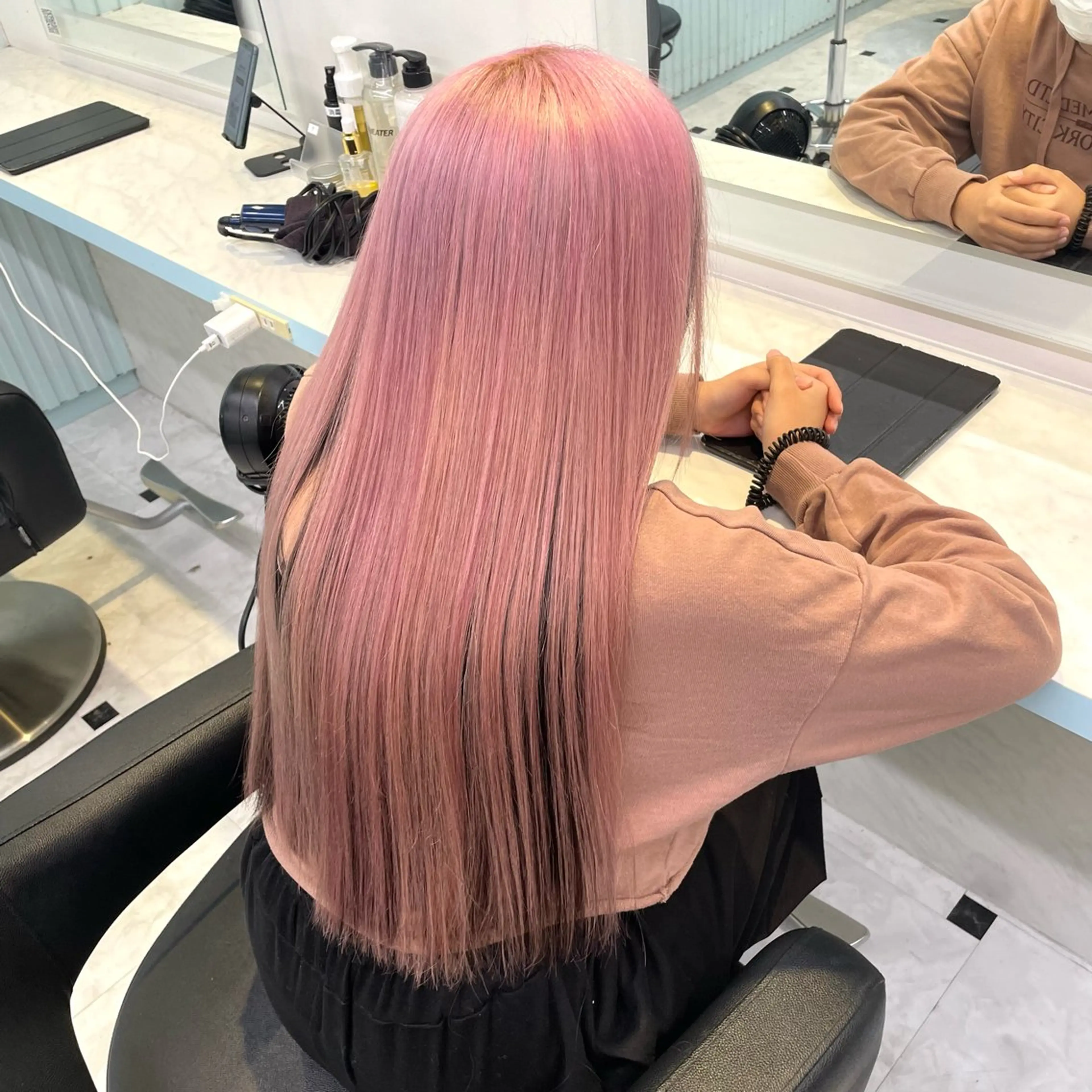 ロング カラー ヘアカラー トリートメント ヘッドスパ ヘアセット 暖色🩷透明感カラー ♡Maika♡のヘアスタイル