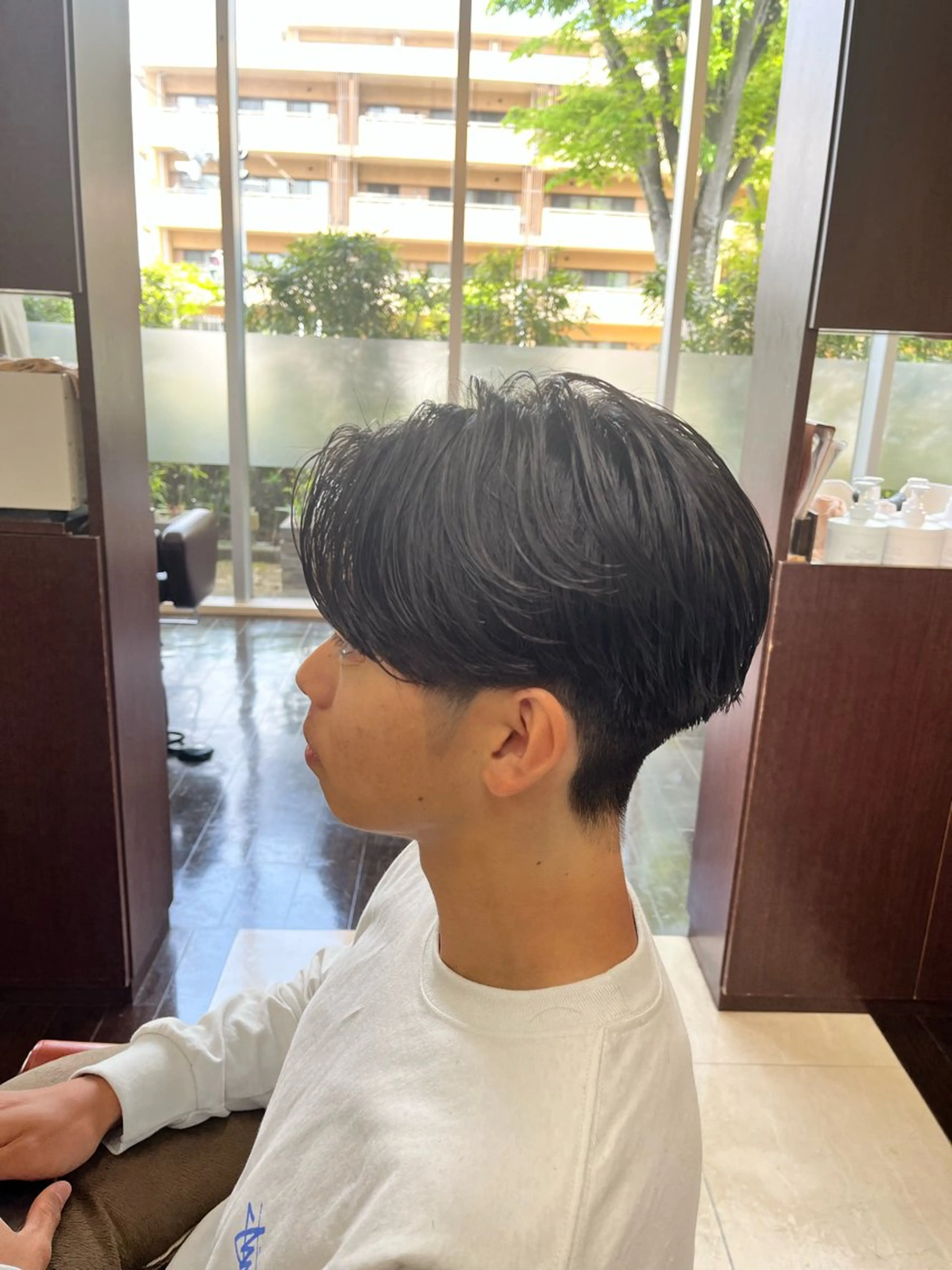 ショート パーマ メンズ センターパート メンズパーマ 刈り上げ ニュアンスパーマ AROH men's cut&men's perm 船橋店所属・🧊メンズ特化🧊 高木航希のヘアスタイル