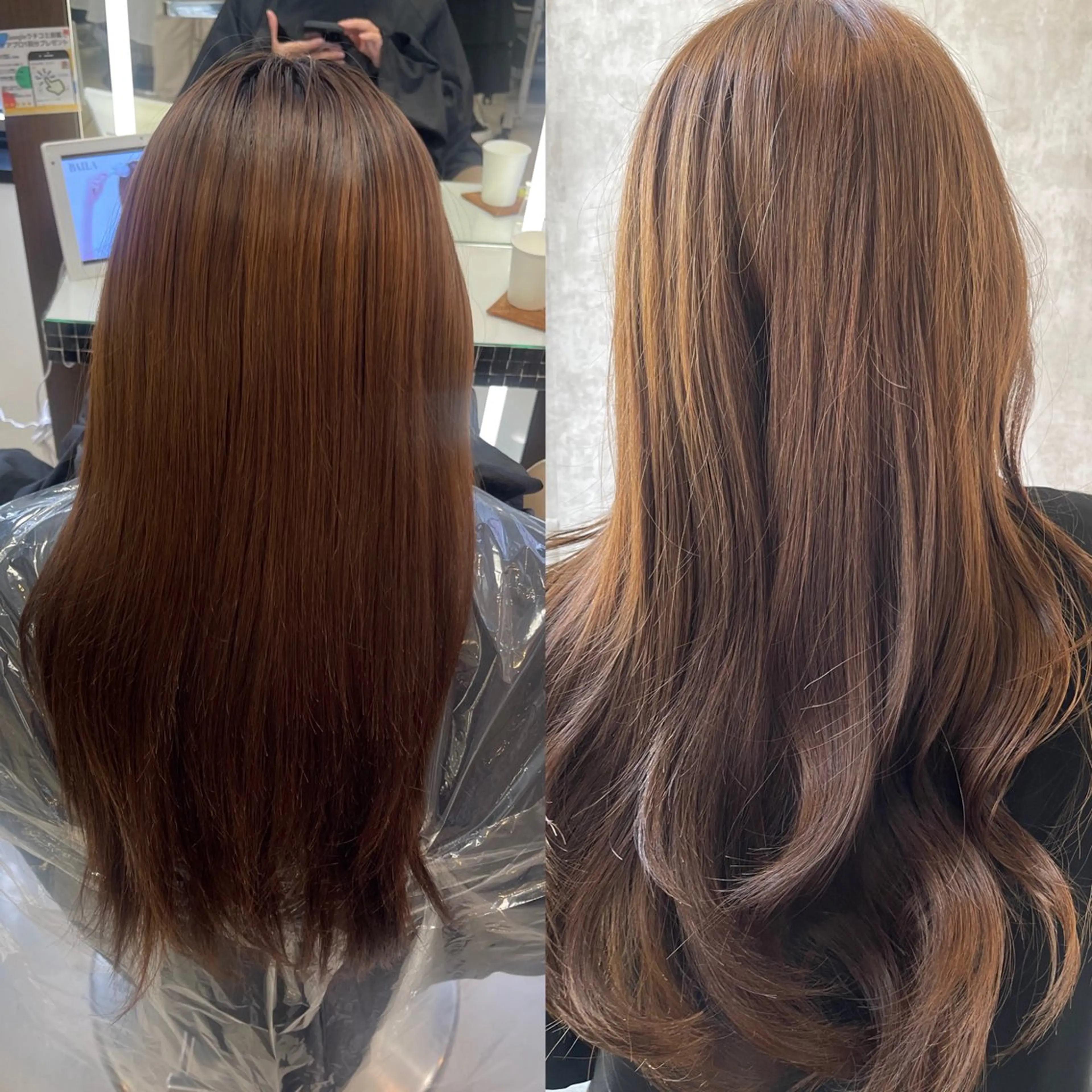 ロング カラー 羽エクステ/シール エクステ/横浜駅5分のヘアスタイル