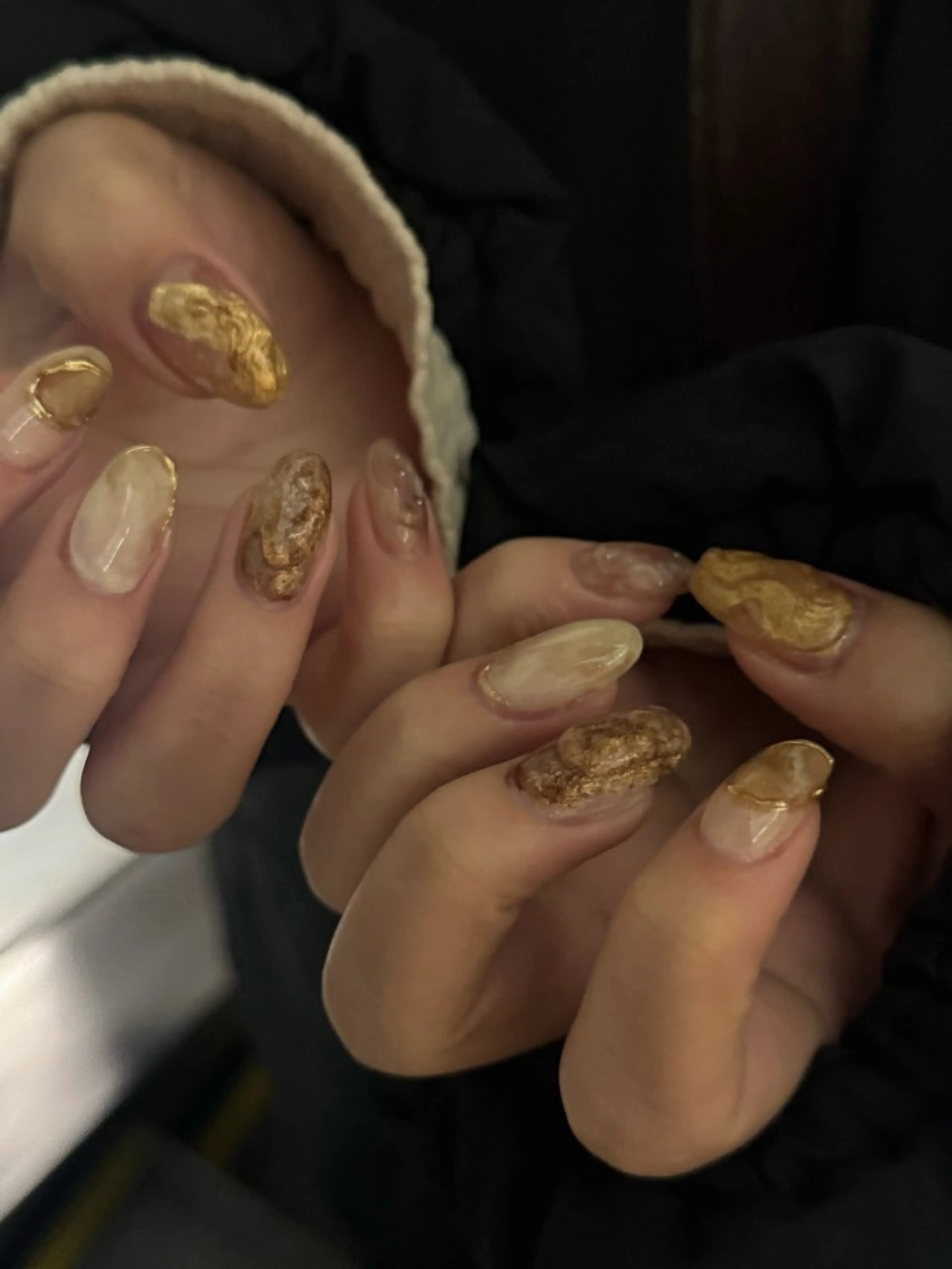 ネイル 持ち込み ニュアンスネイル ホワイト Yu_me(ユーミー)所属・Yu_me fuukaのネイルデザイン