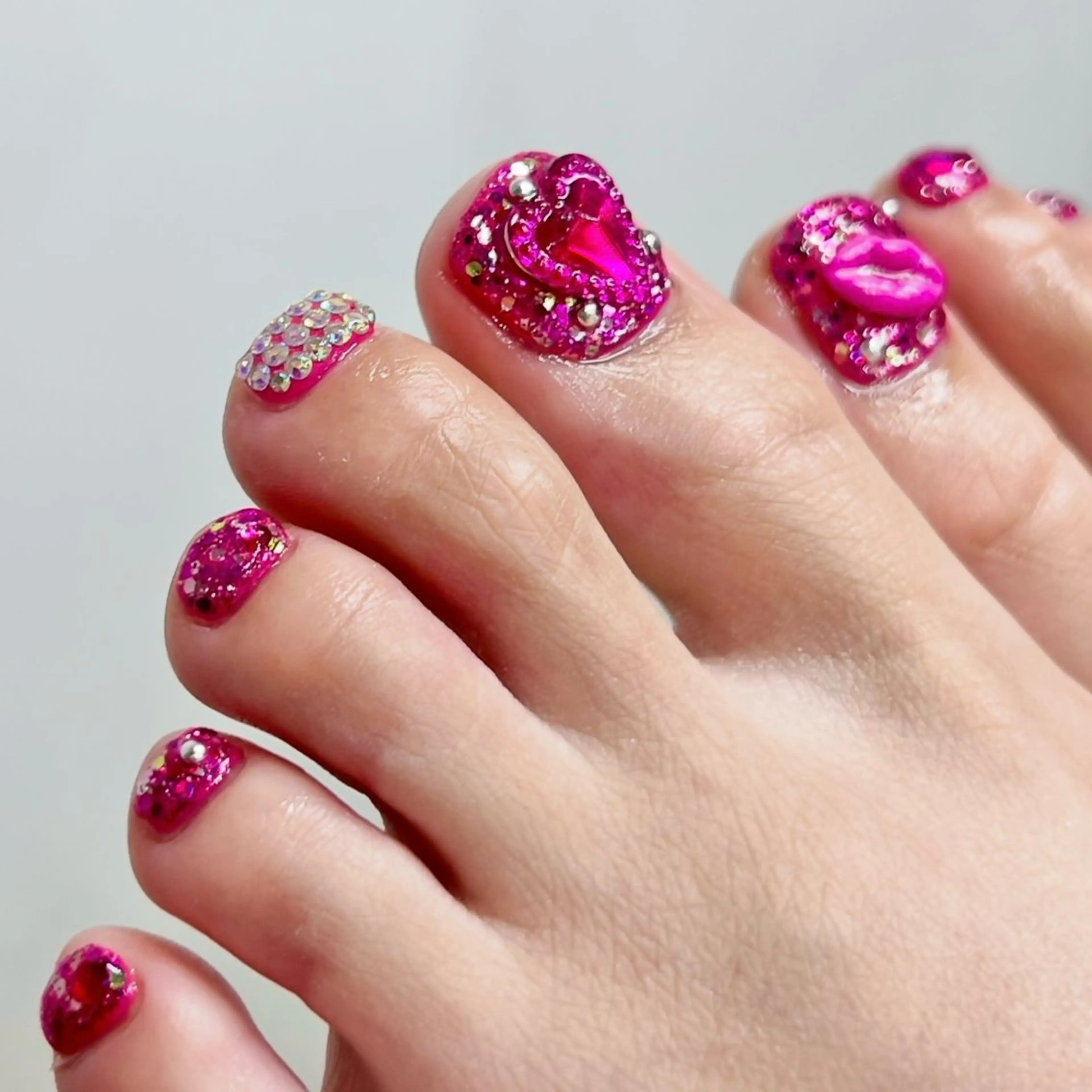 【8月限定版】Foot🦶お任せゴリ盛りアート❤️‍🔥ハンドネイルができない方オススメの写真