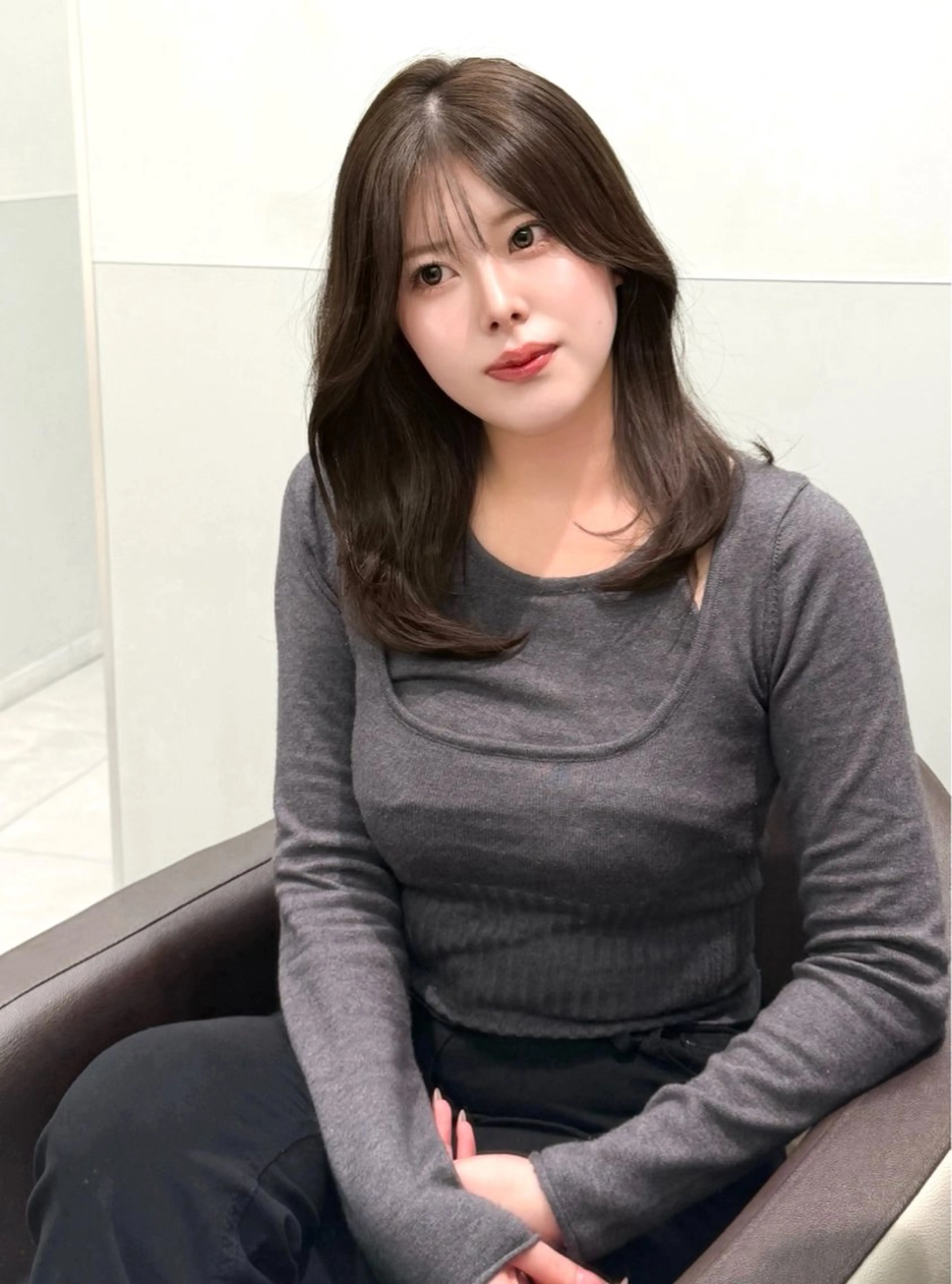 セミロング カラー ヘアアレンジ カット トリートメント ヘッドスパ ヘアセット 縮毛矯正🤍 盛れるボブ/ひかりのヘアスタイル