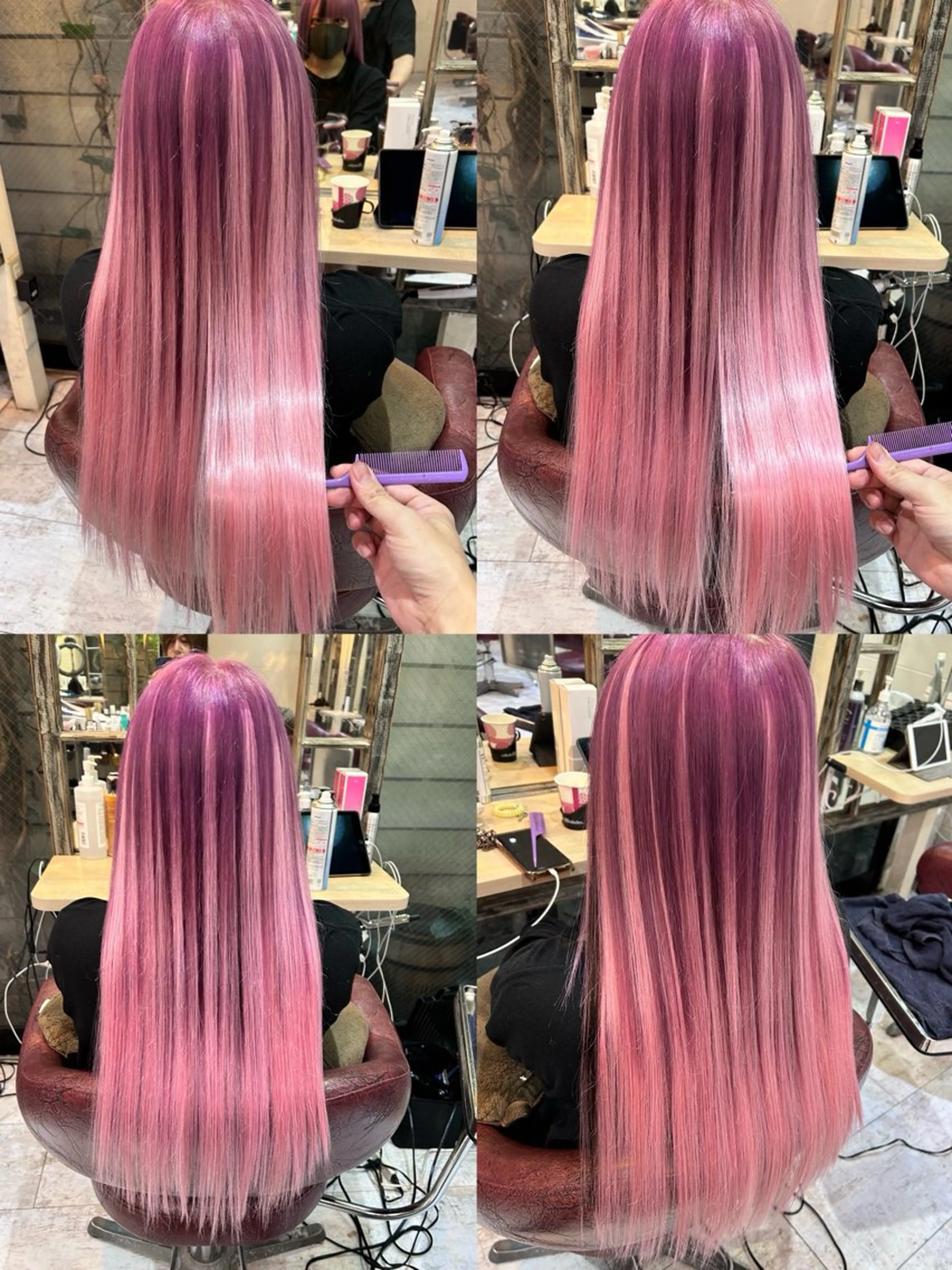 ロング カラー タケ ウチのヘアスタイル