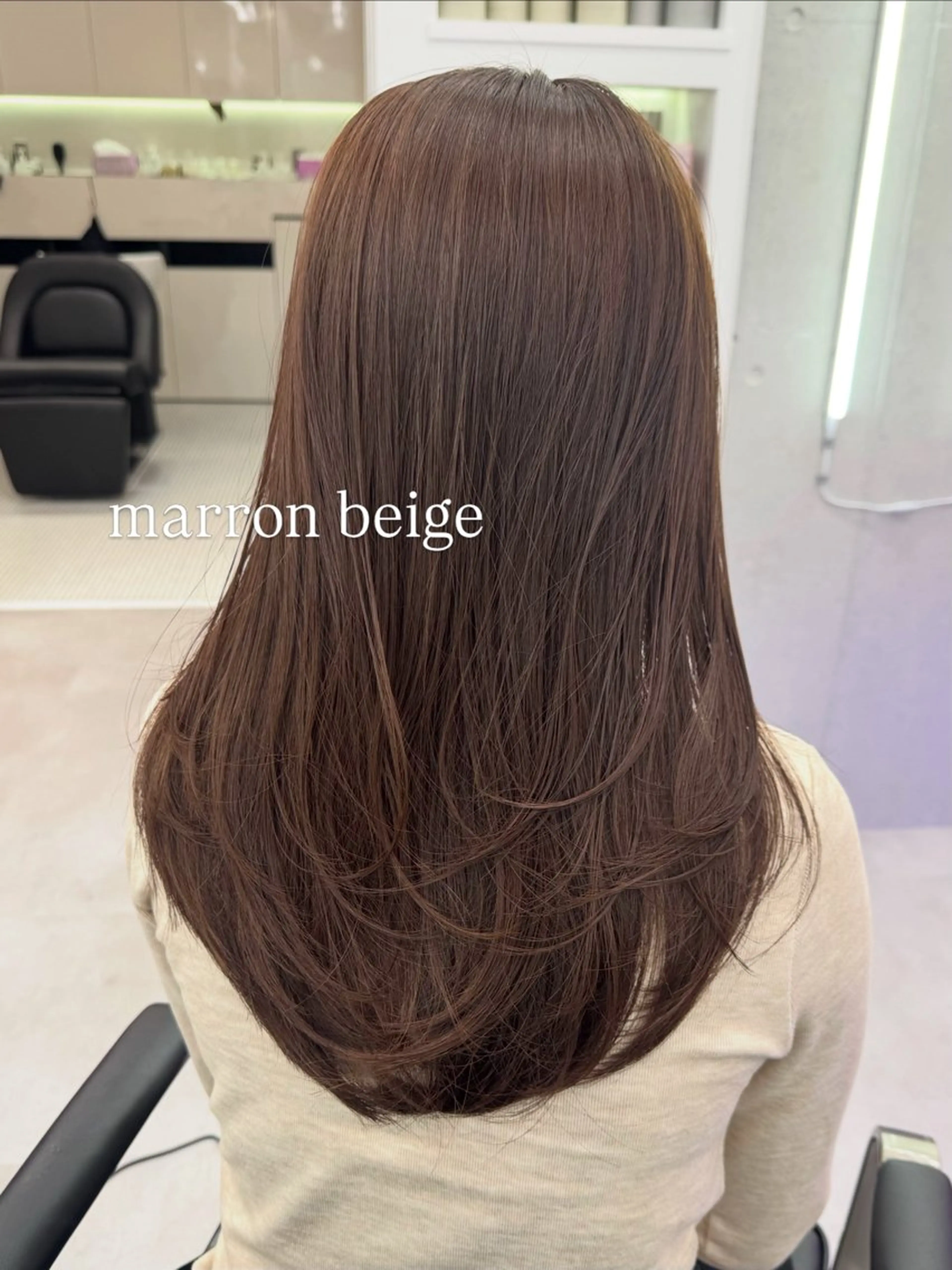 ロング カラー ブラウンカラー カット ヘアカラー トリートメント Miyu/透明感 カラー/レイヤーのヘアスタイル