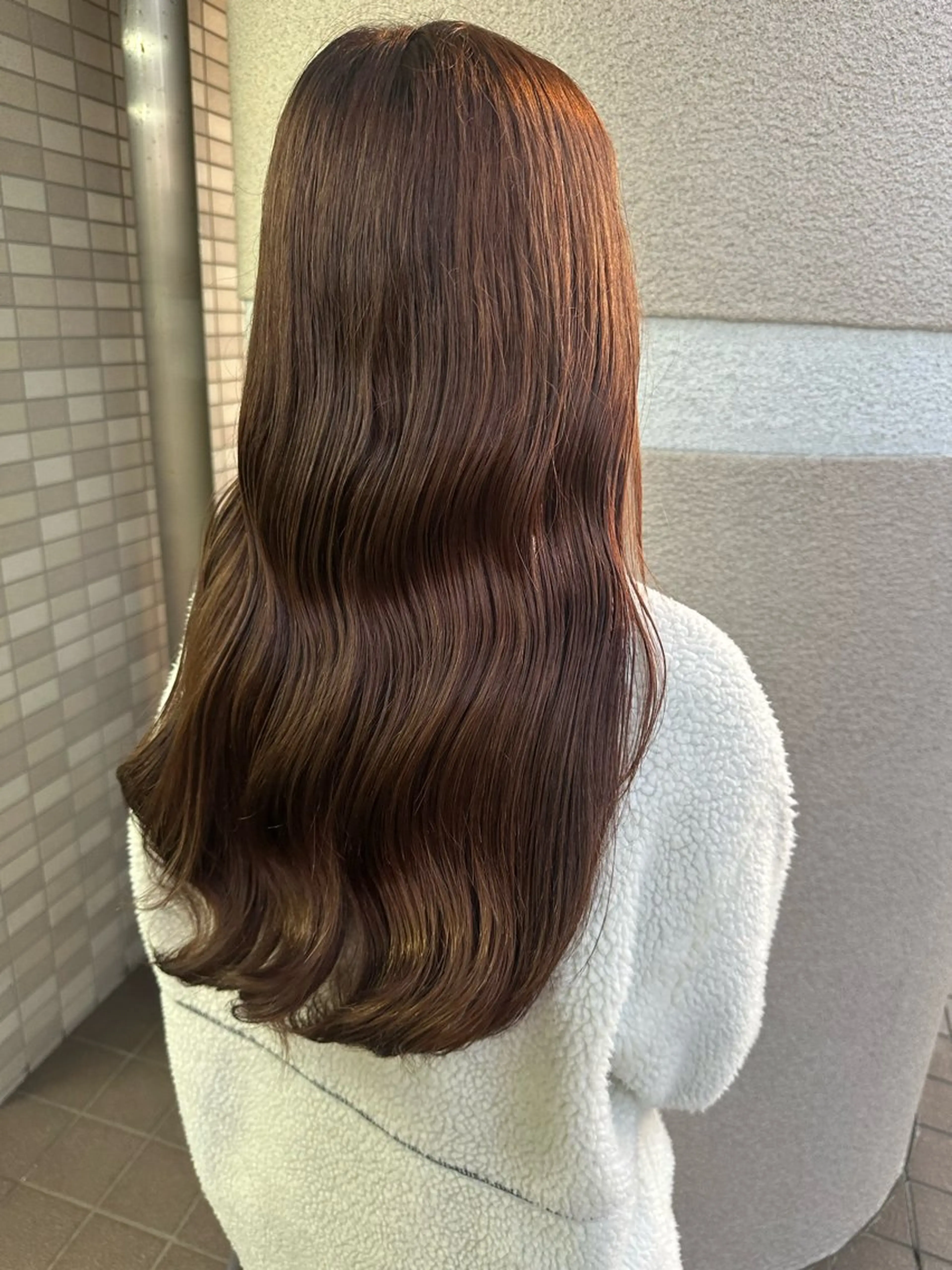 ロング ヘアカラー トリートメント 透明感カラー/暖色 木村 実来のヘアスタイル
