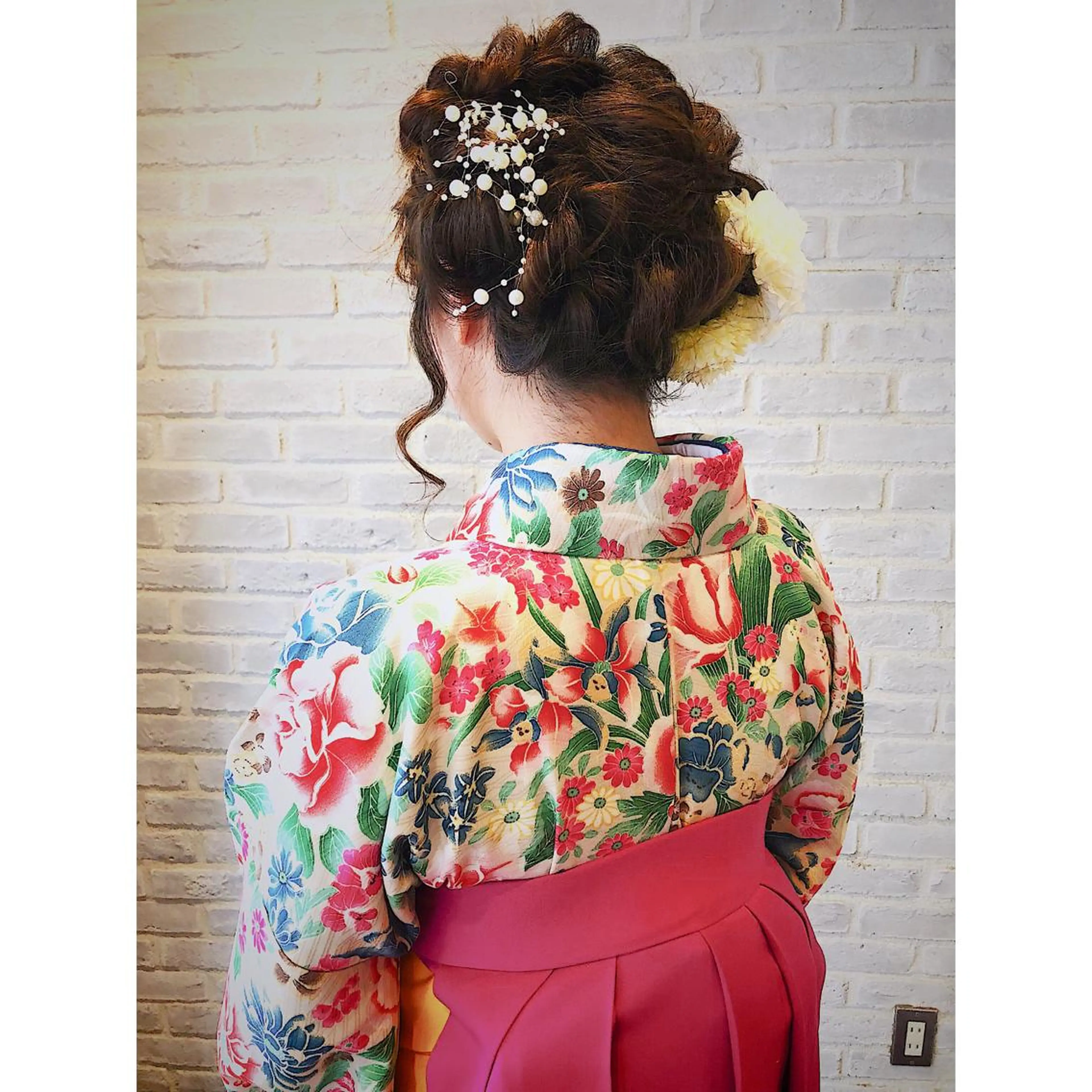 セミロング カラー パーマ ヘアアレンジ 藤井 菜緒のヘアスタイル