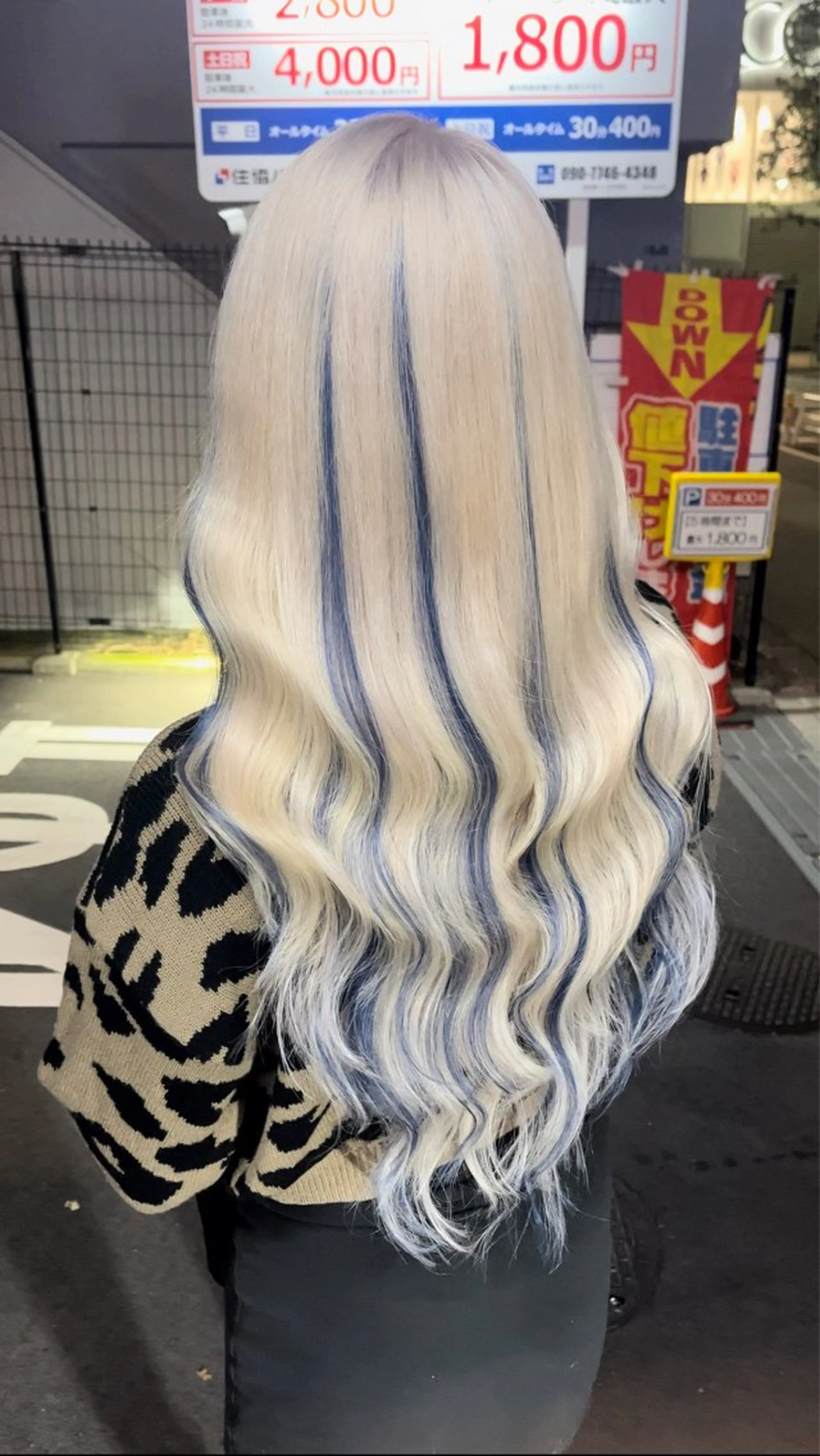 ロング カラー ブロンド メッシュ ホワイトブロンド エクステ エクステ M.O.D shibuya店所属・シールエクステ /まる🐺/渋谷のヘアスタイル