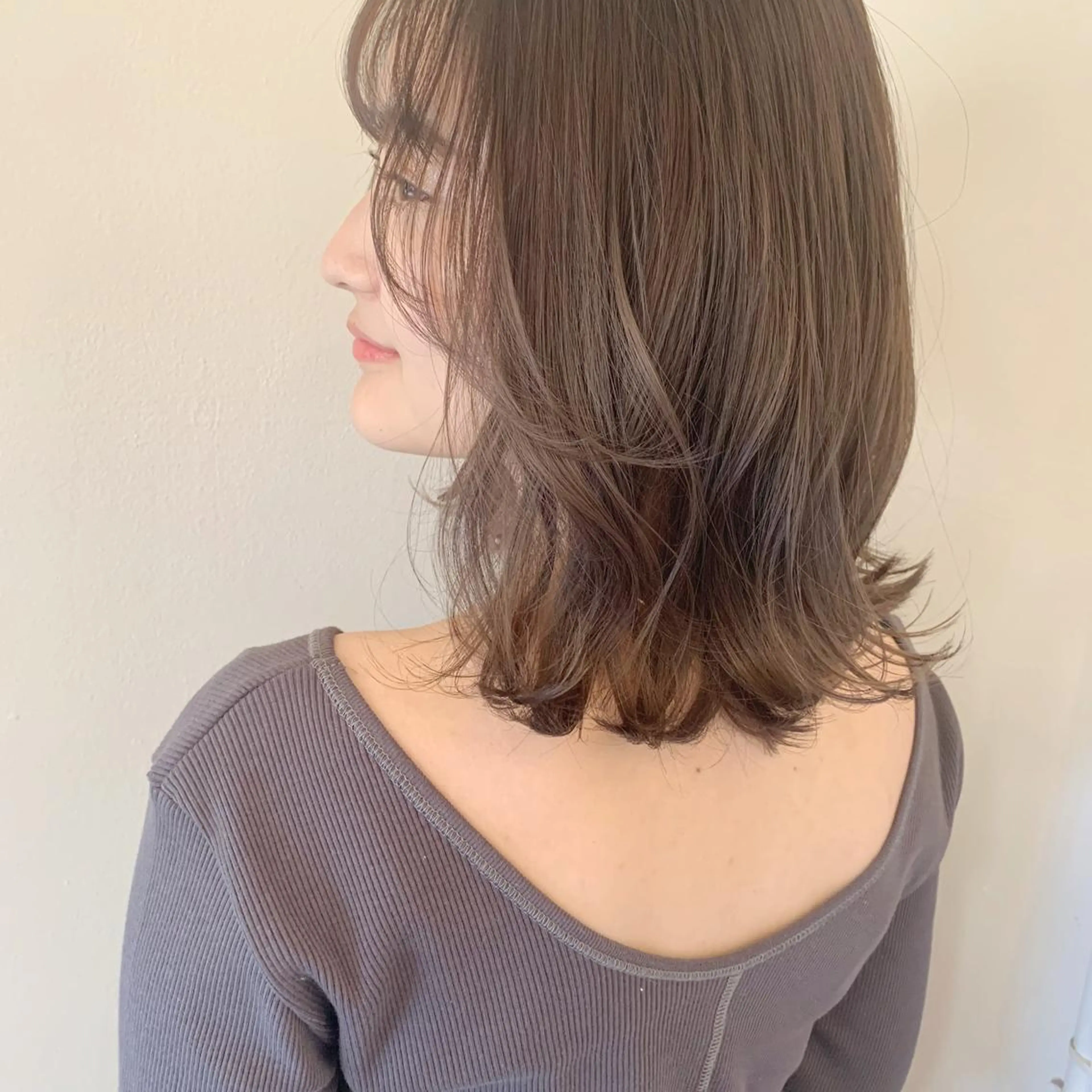 ミディアム カラー アクアカラー 透明感カラー グレージュ park theSTANDARD所属・HARUKA ♡モデル募集中♡のヘアスタイル