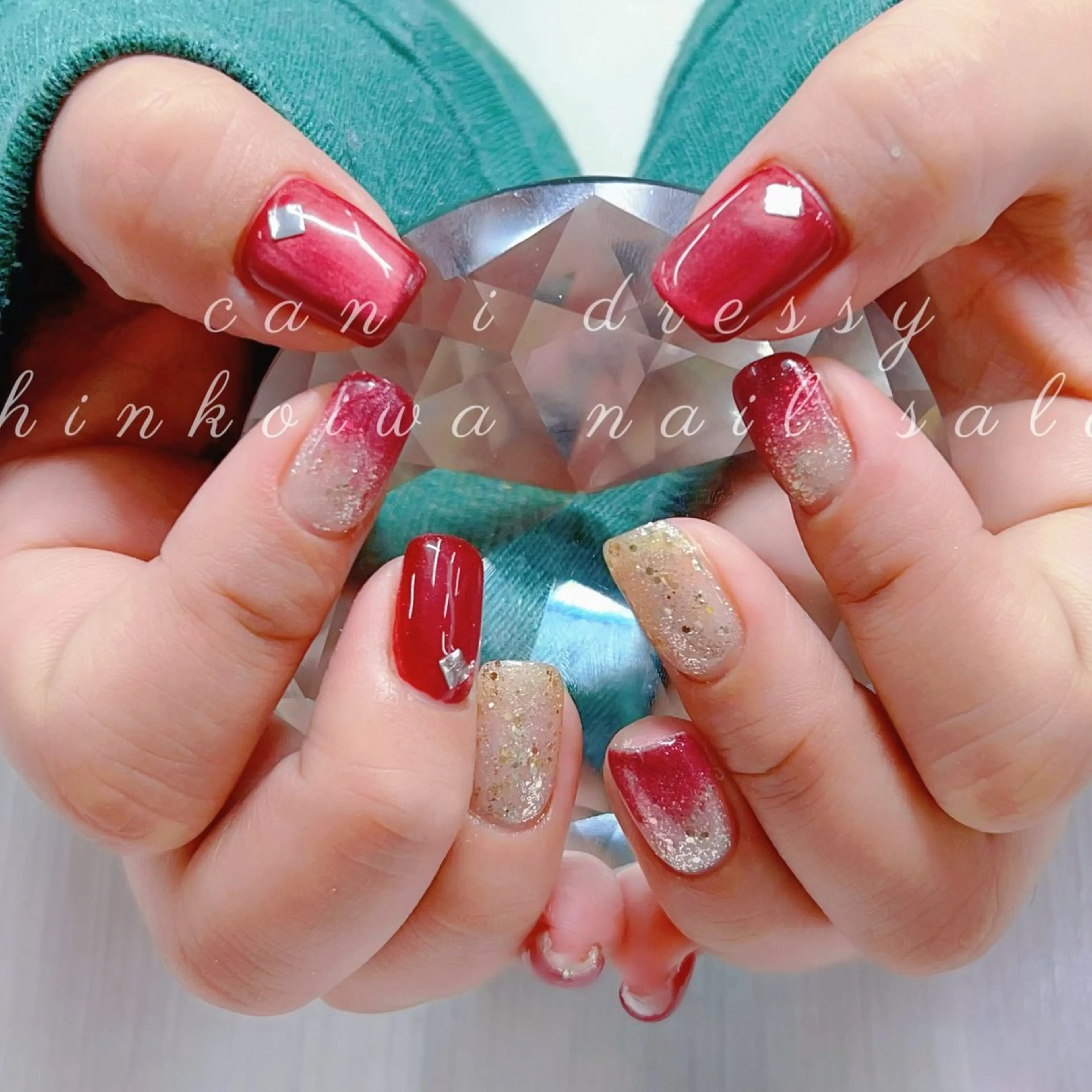 ネイル アートネイル 持ち込み 冬ネイル ハンドネイル キャンアイドレッシー 新小岩のネイルデザイン