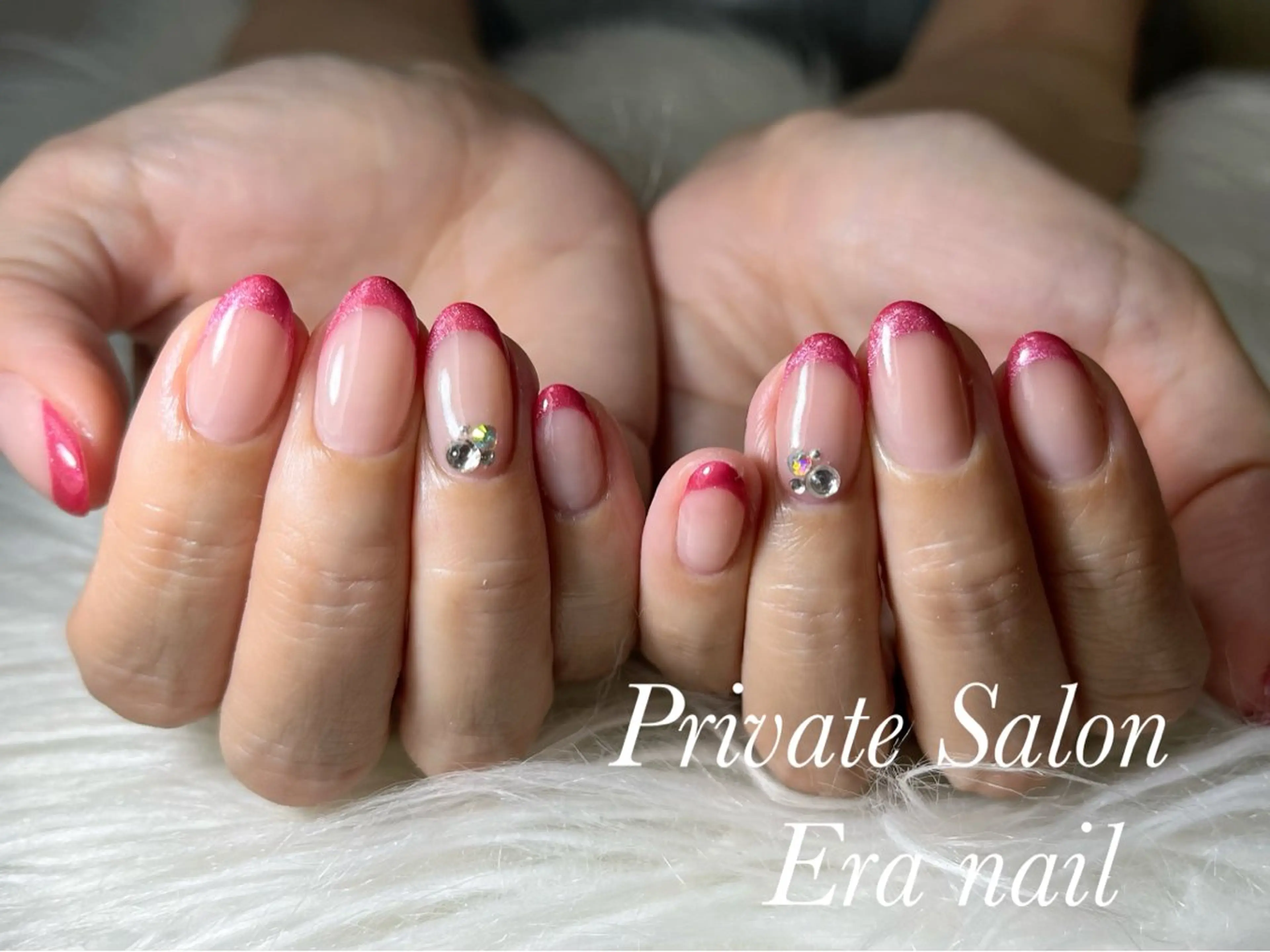 ネイル フレンチネイル マグネットネイル マグネットフレンチ Era nailのネイルデザイン