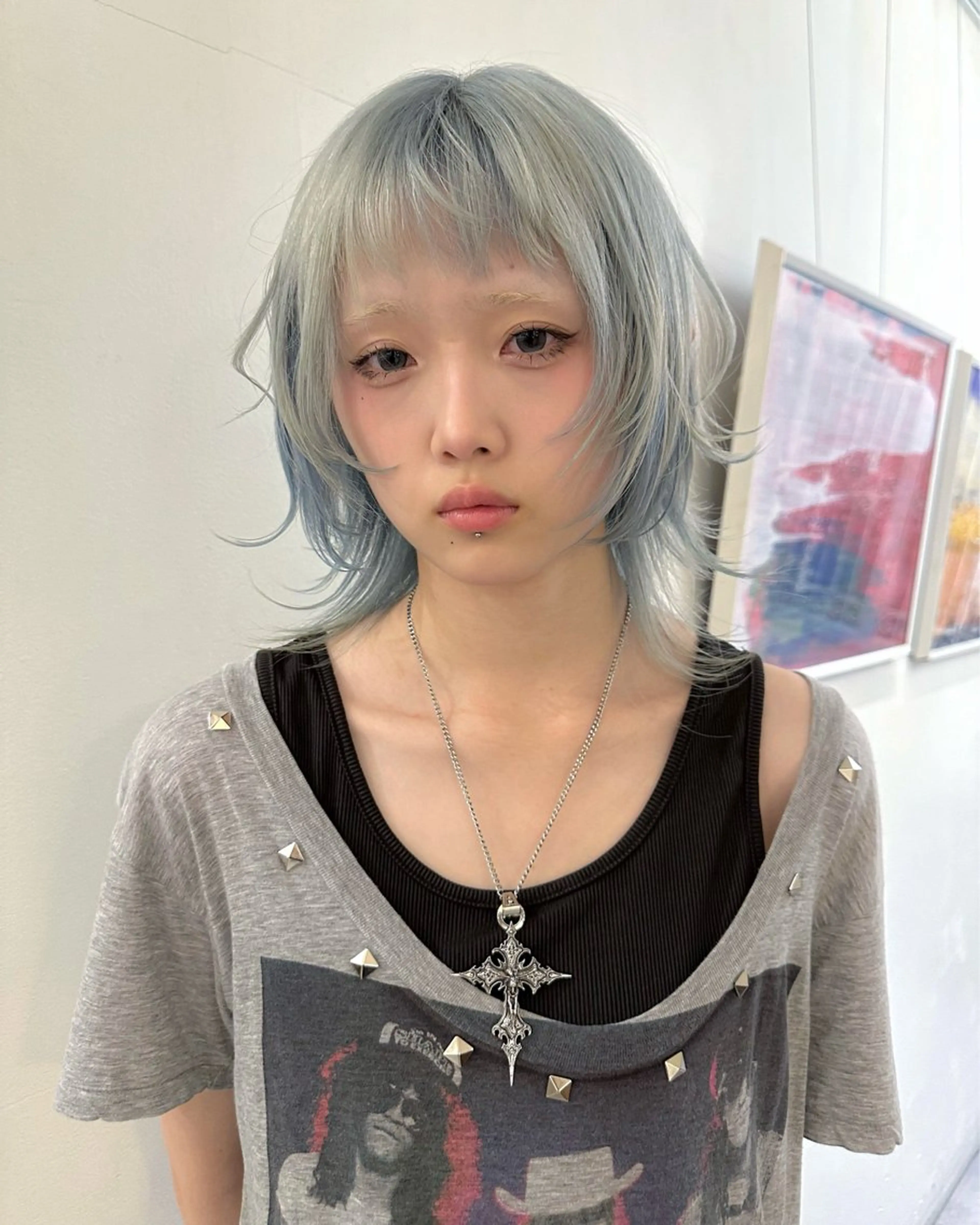 ミディアム ヘアカラー 似合わせ/ハイトーン ✂︎ゆーぴ✂︎のヘアスタイル