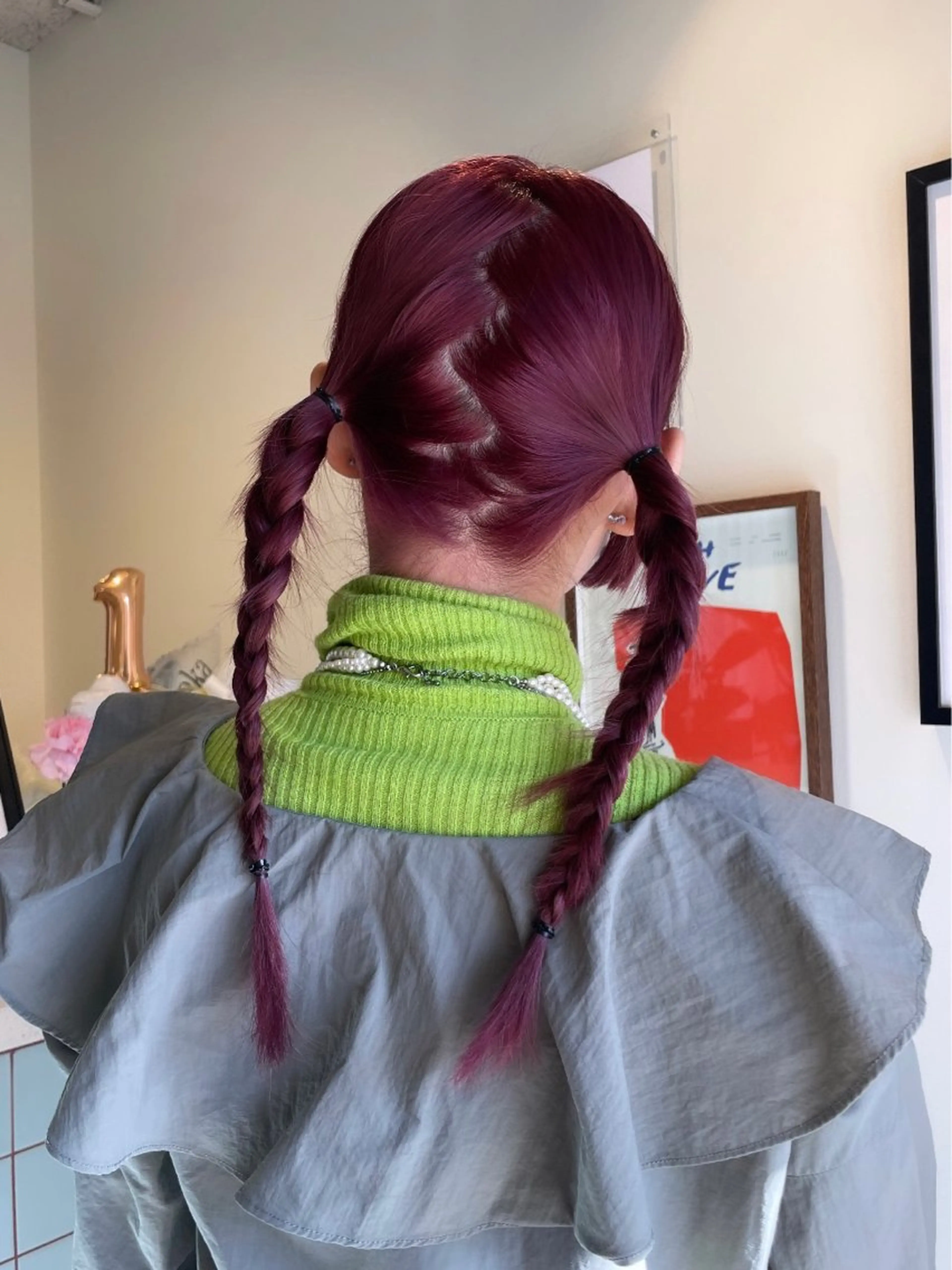 セミロング カラー ヘアカラー 若月 あやかのヘアスタイル