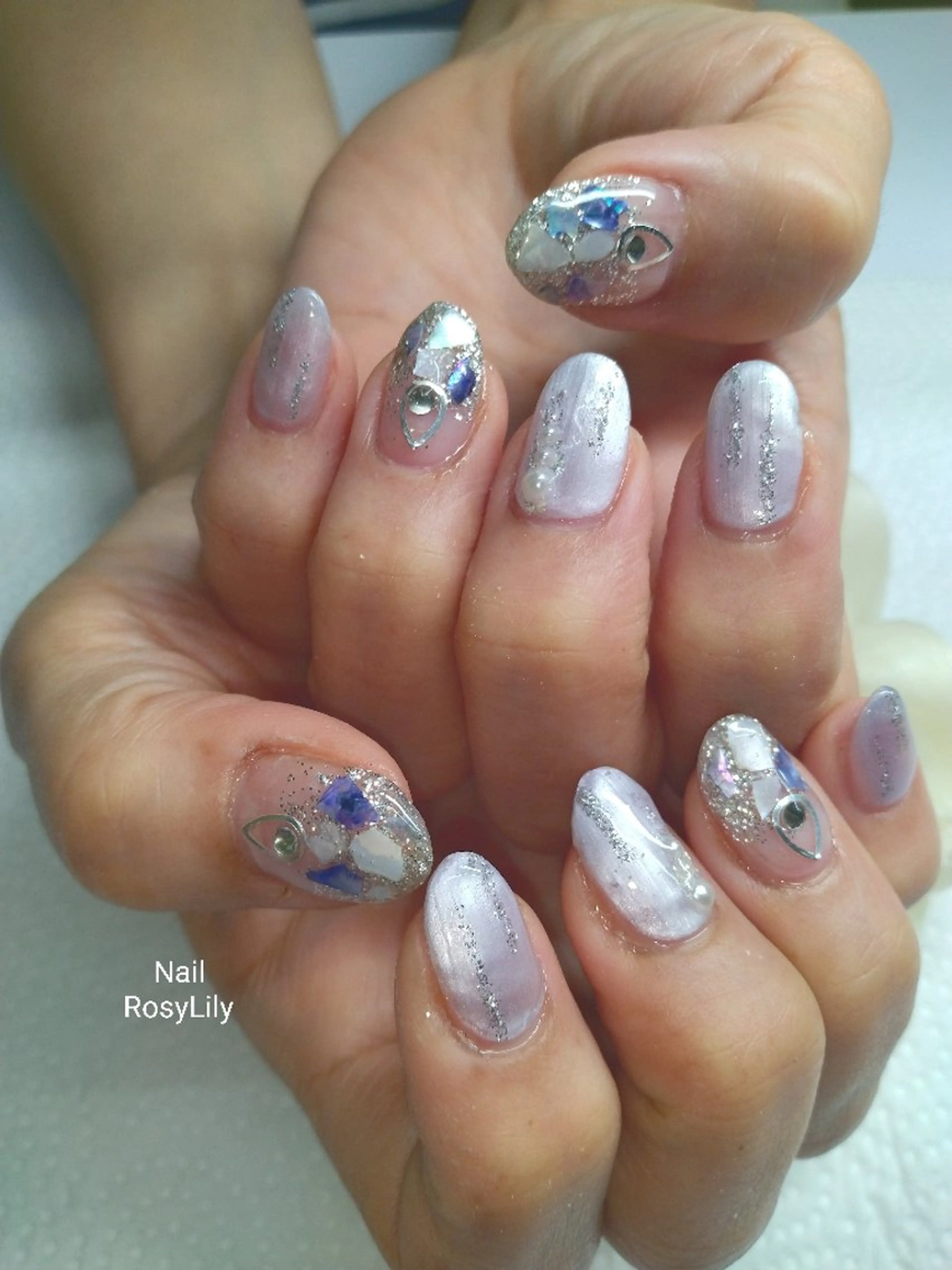 ネイル 春ネイル ハンドネイル ハンドケア プライベートサロン RosyLily所属・プライベートサロン Rosy Lilyのネイルデザイン