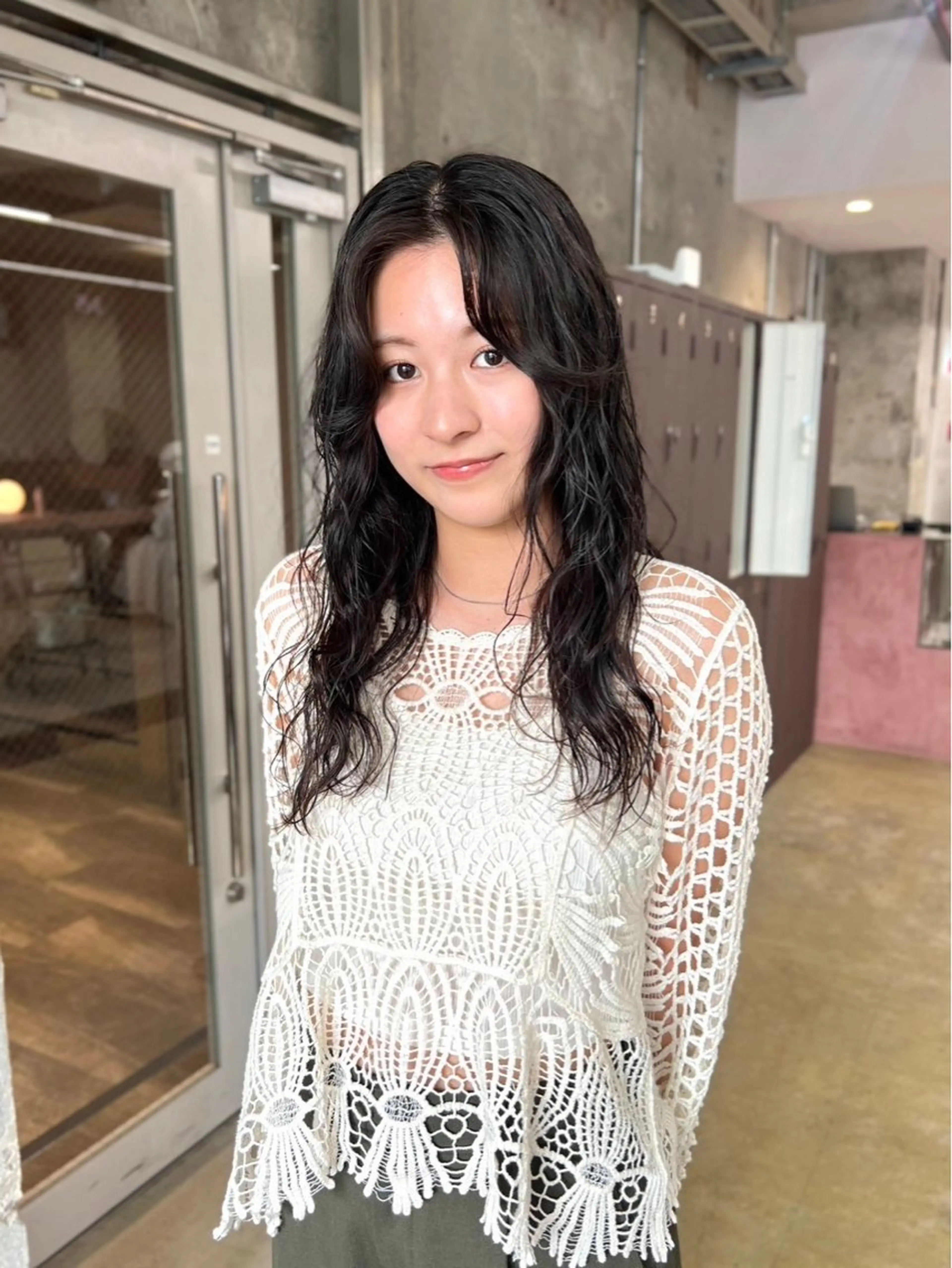 ロング パーマ 森田遥奈/透明感カラ ー/似合わせカットのヘアスタイル