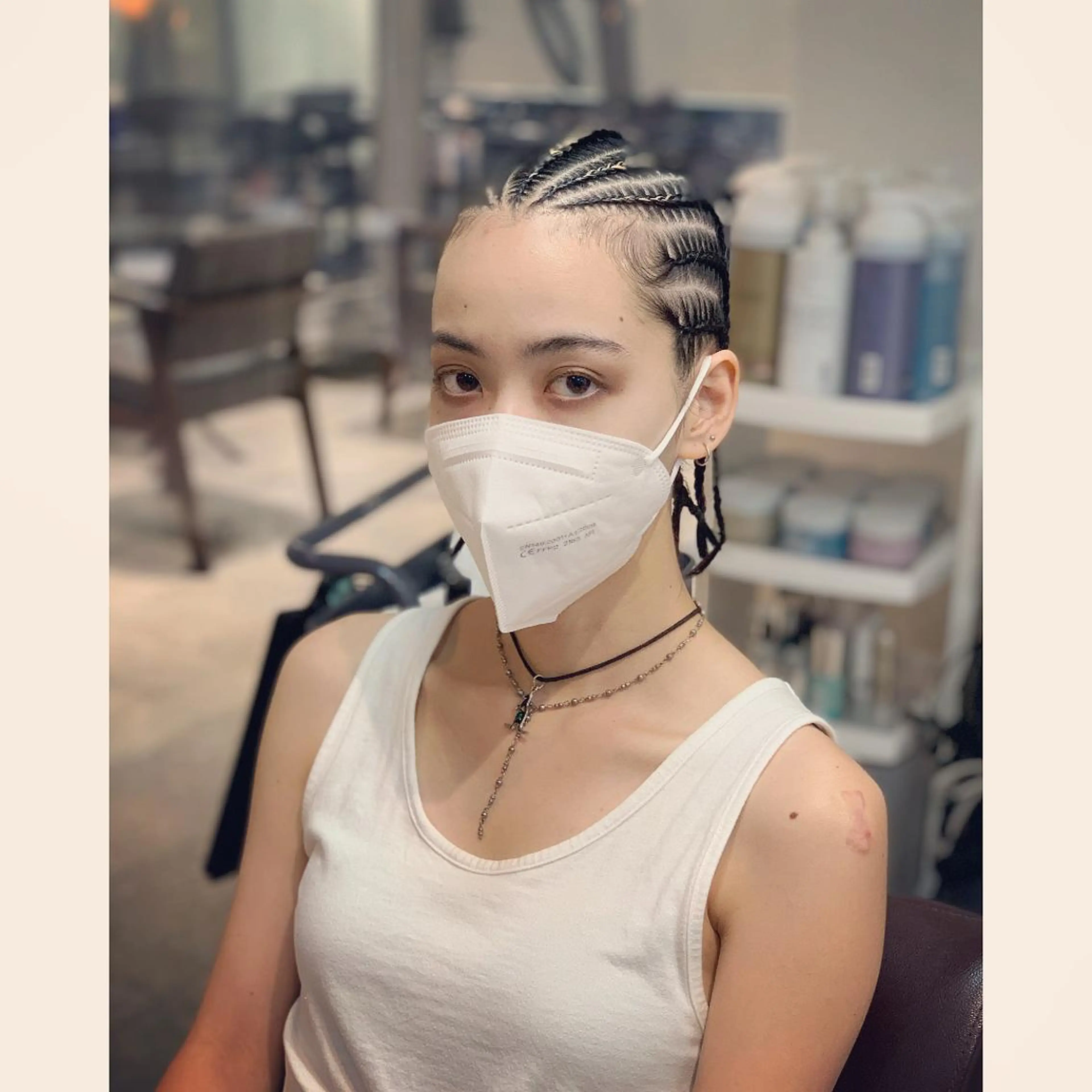 ミディアム カラー パーマ ヘアアレンジ メンズ BRAIDS💎愛子 大人ハイライト💎のヘアスタイル