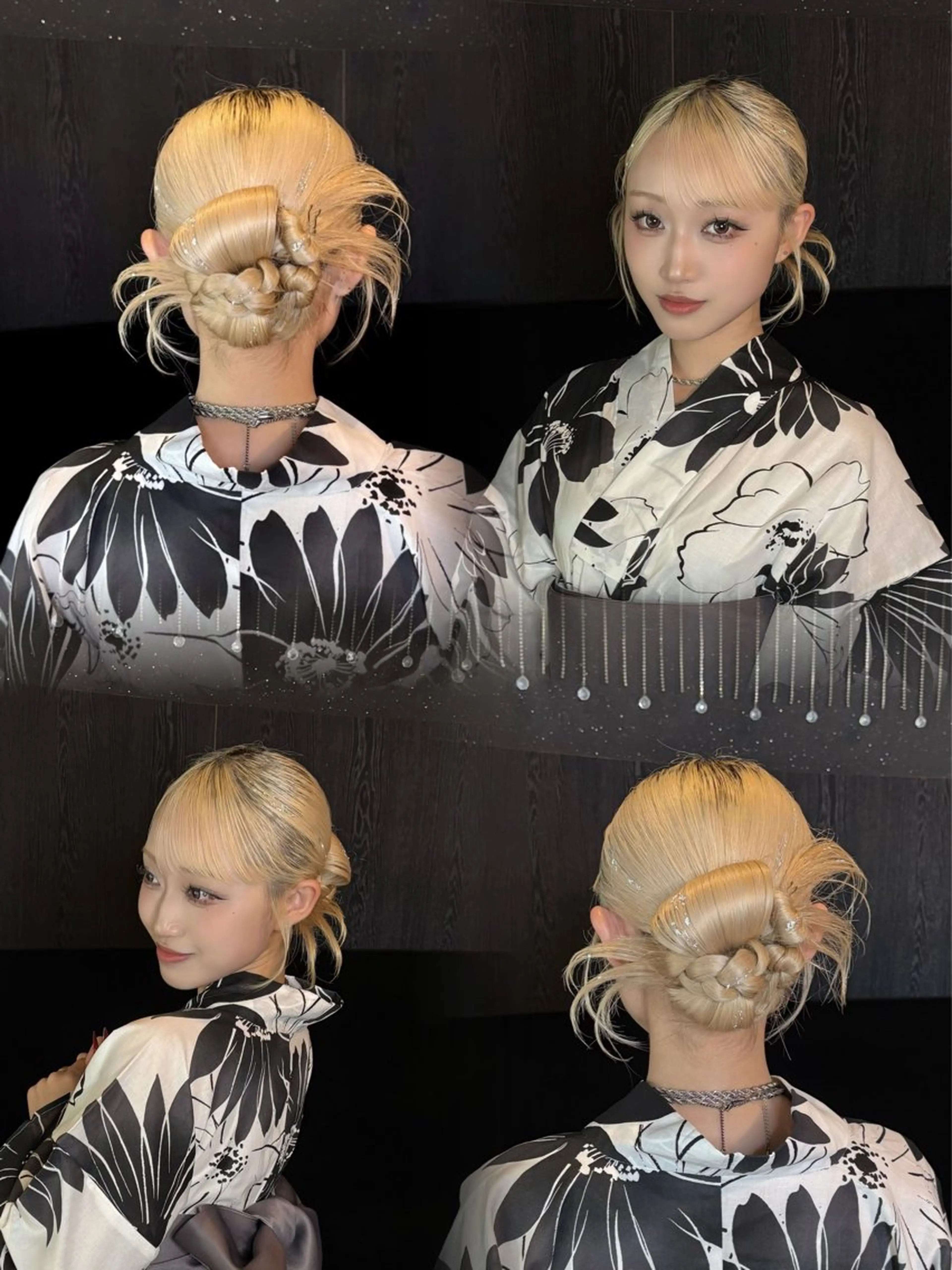 ロング 浴衣 セット/着付け/上野 /カラー/🦋シオリのヘアスタイル